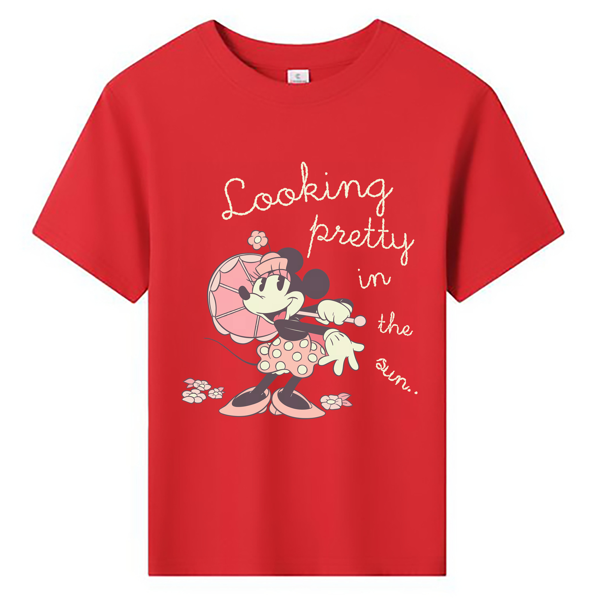 （画像用） ミッキーマウス Mickey Mouse 綿100％キッズTシャツ（フロントプリント）