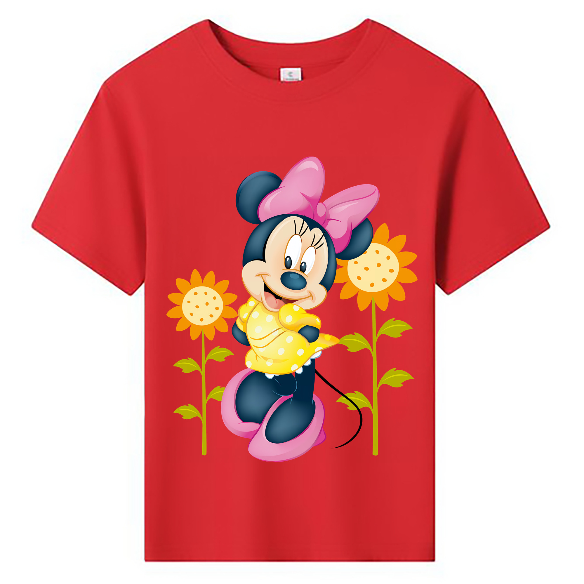 （画像用） ミッキーマウス Mickey Mouse 綿100％キッズTシャツ（フロントプリント）