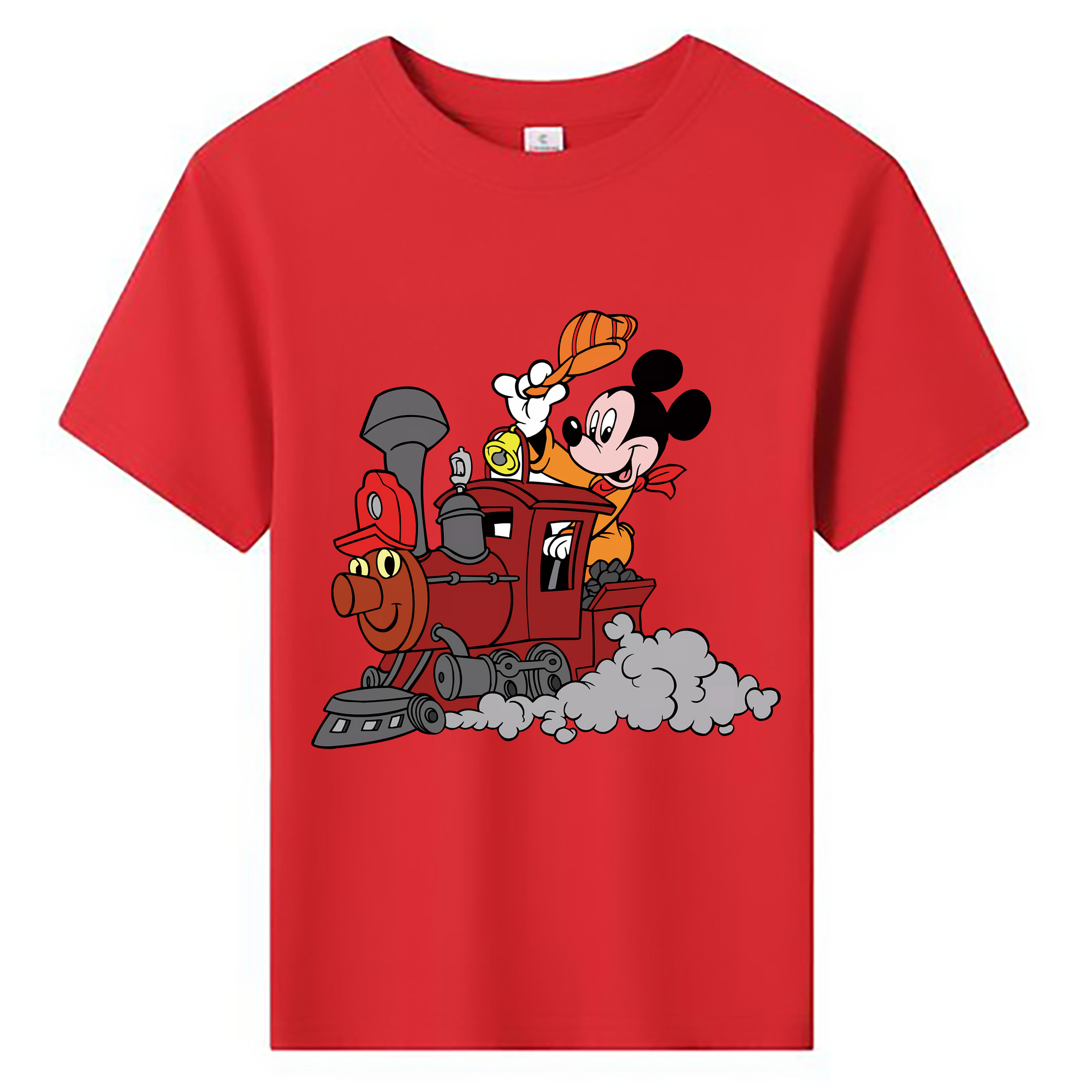 （画像用） ミッキーマウス Mickey Mouse 綿100％キッズTシャツ（フロントプリント）