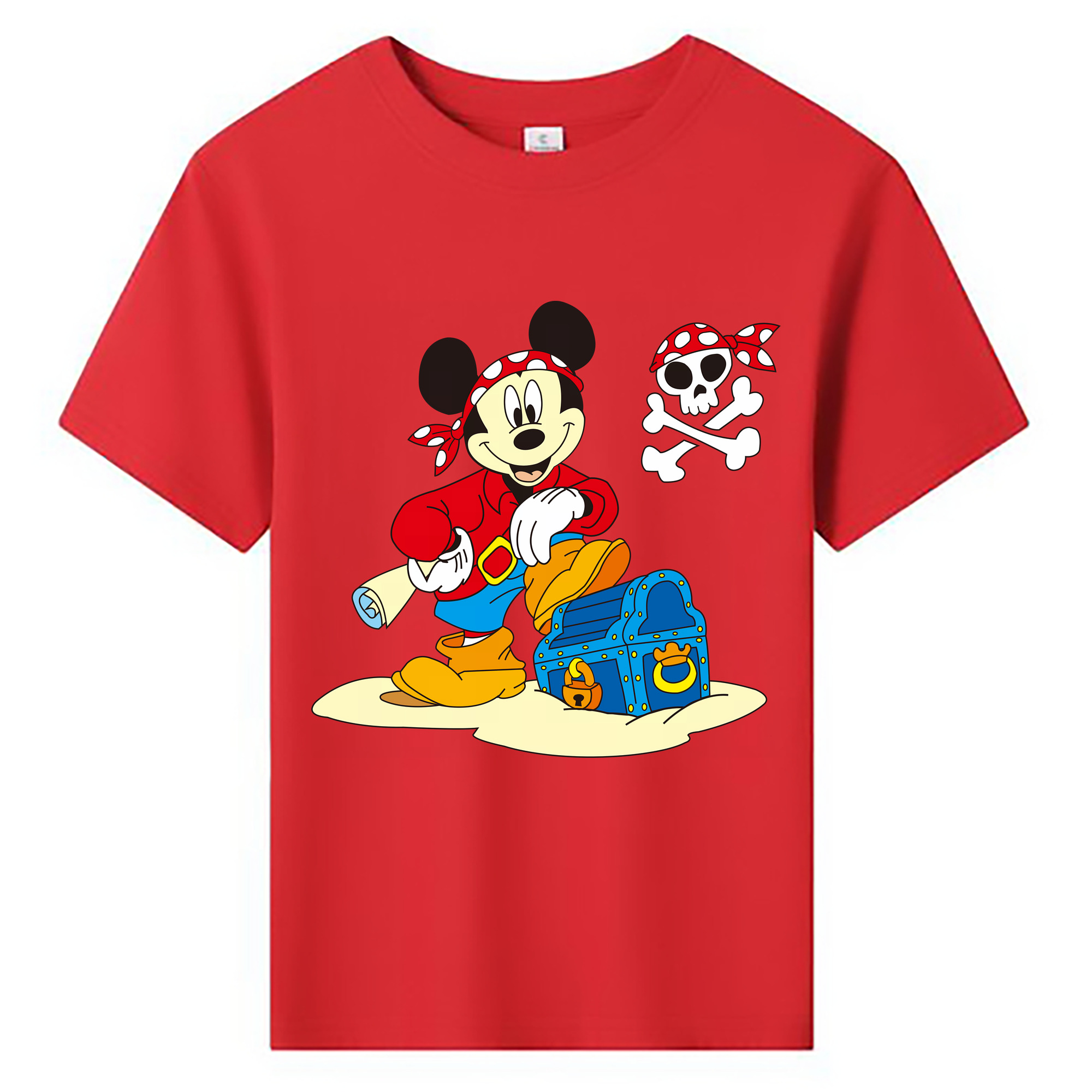 （画像用） ミッキーマウス Mickey Mouse 綿100％キッズTシャツ（フロントプリント）