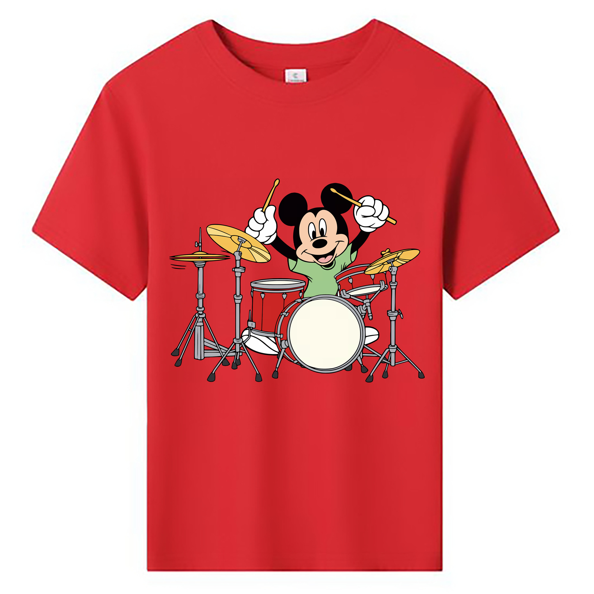 （画像用） ミッキーマウス Mickey Mouse 綿100％キッズTシャツ（フロントプリント）
