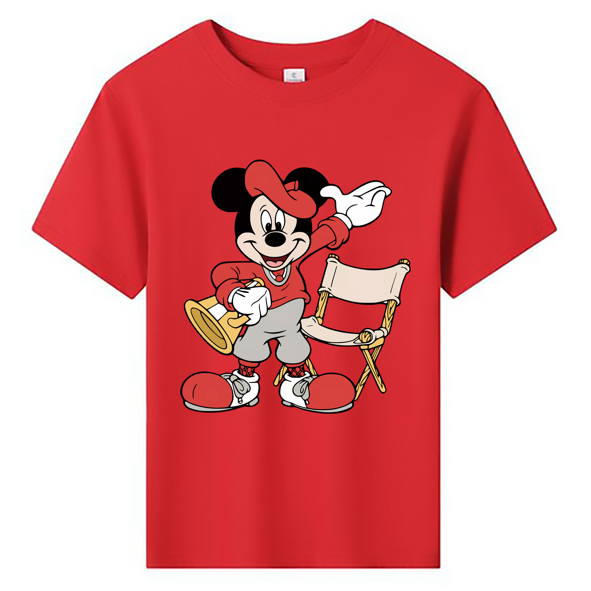 （画像用） ミッキーマウス Mickey Mouse 綿100％キッズTシャツ（フロントプリント）