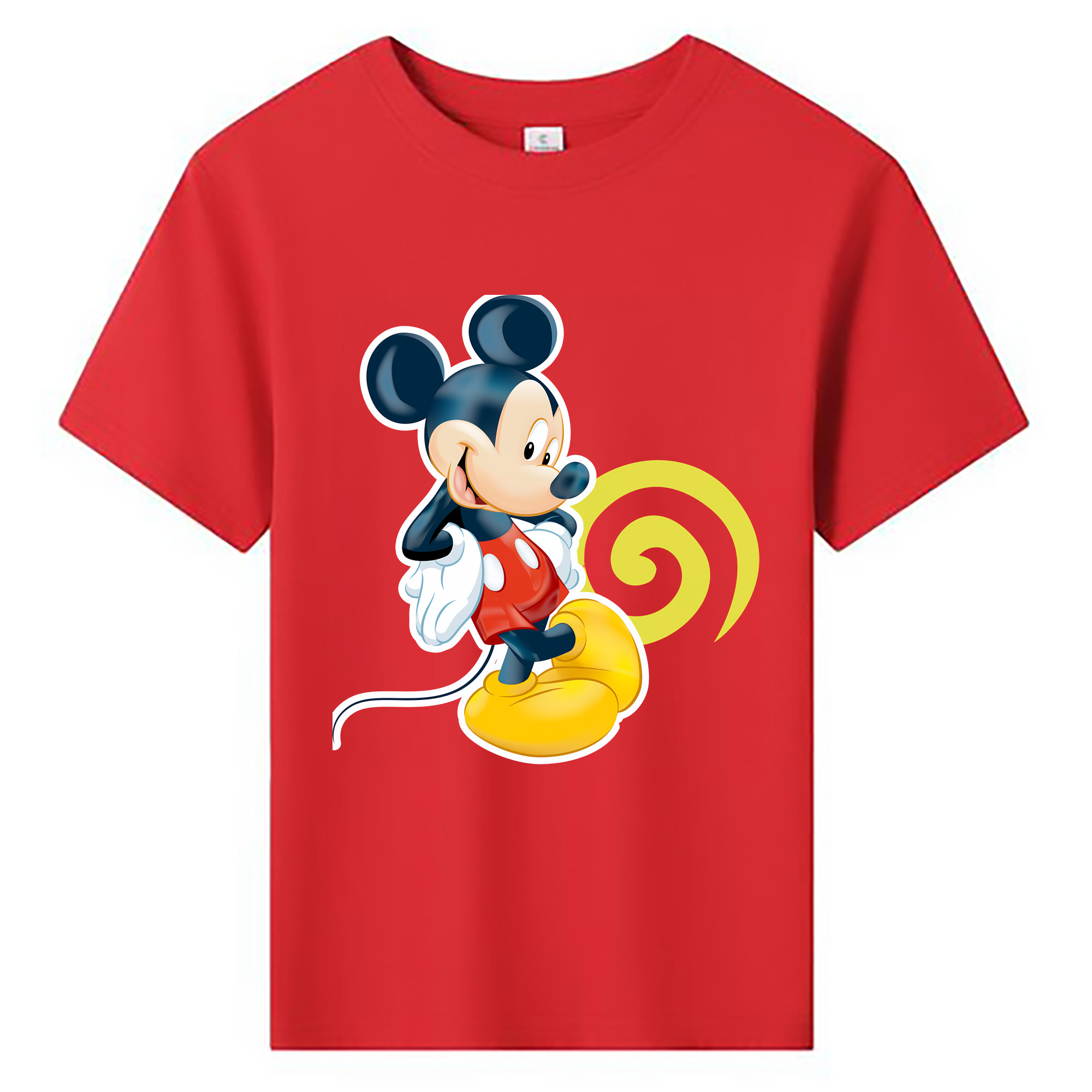 （画像用） ミッキーマウス Mickey Mouse 綿100％キッズTシャツ（フロントプリント）