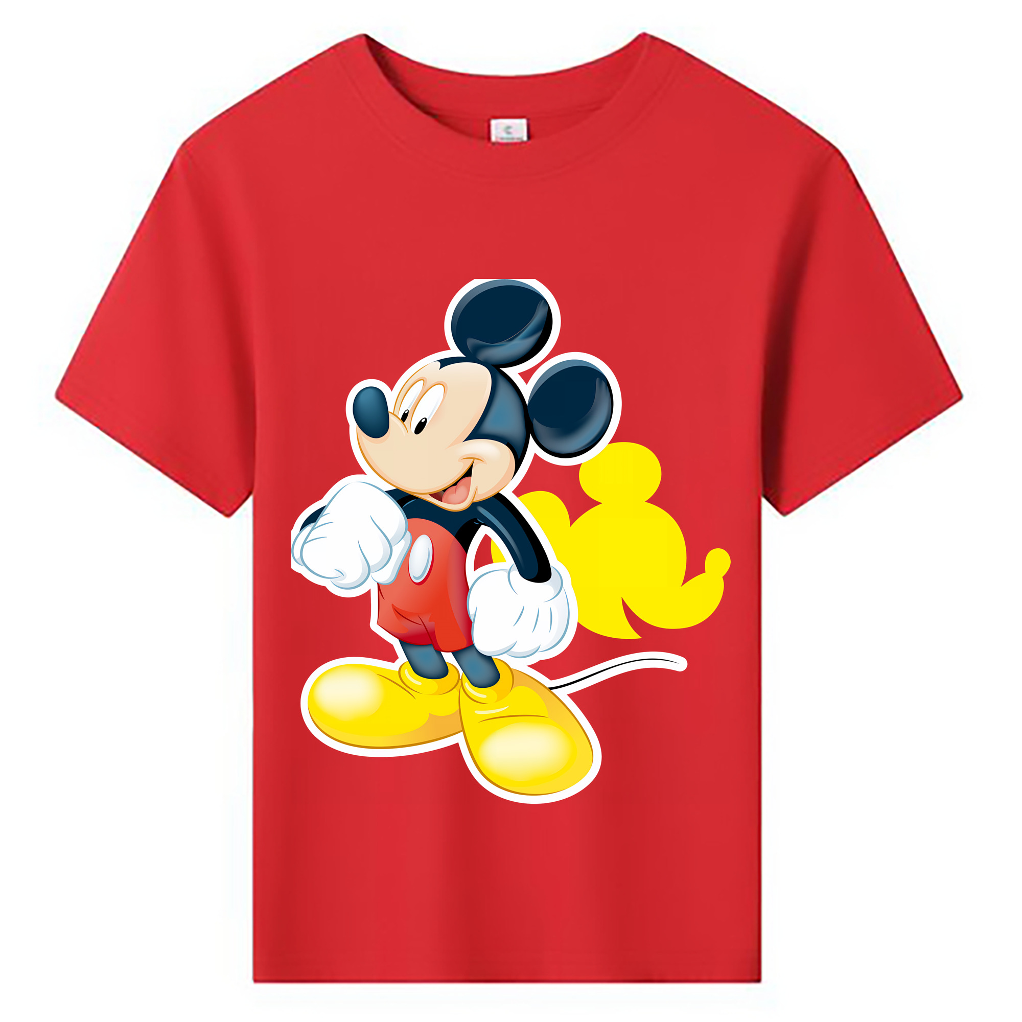 （画像用） ミッキーマウス Mickey Mouse 綿100％キッズTシャツ（フロントプリント）