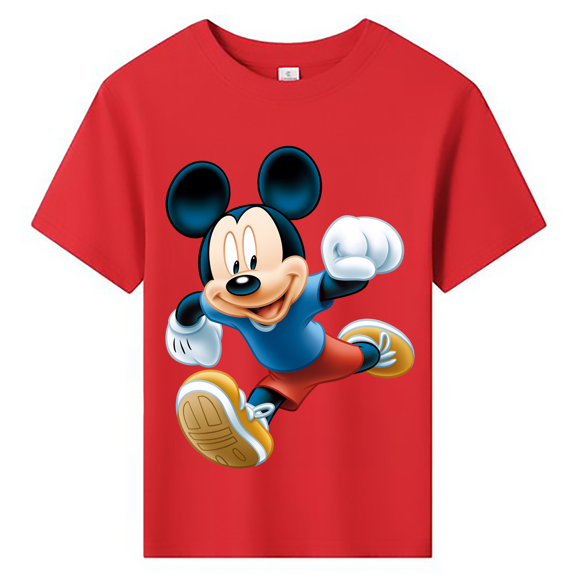 （画像用） ミッキーマウス Mickey Mouse 綿100％キッズTシャツ（フロントプリント）