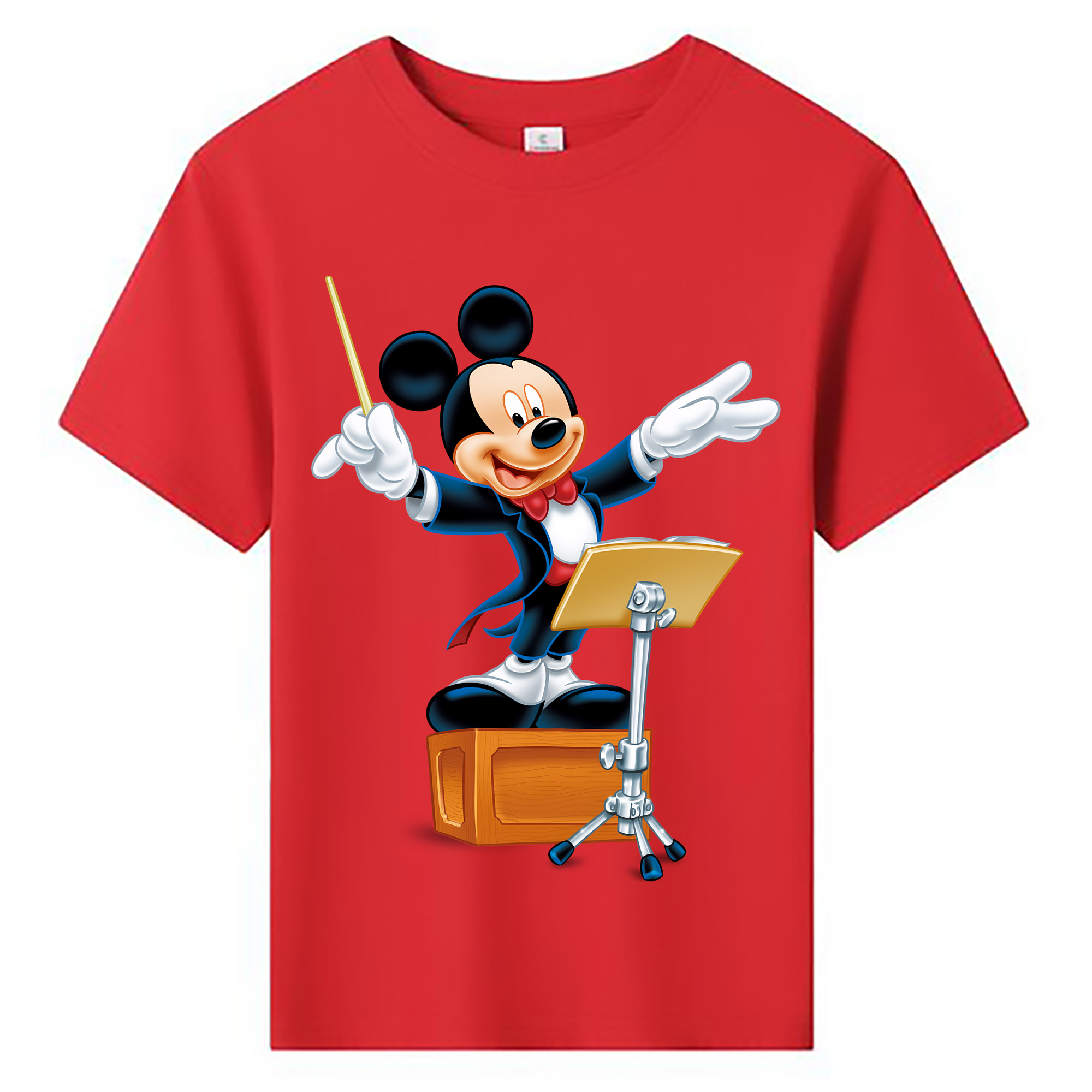 （画像用） ミッキーマウス Mickey Mouse 綿100％キッズTシャツ（フロントプリント）