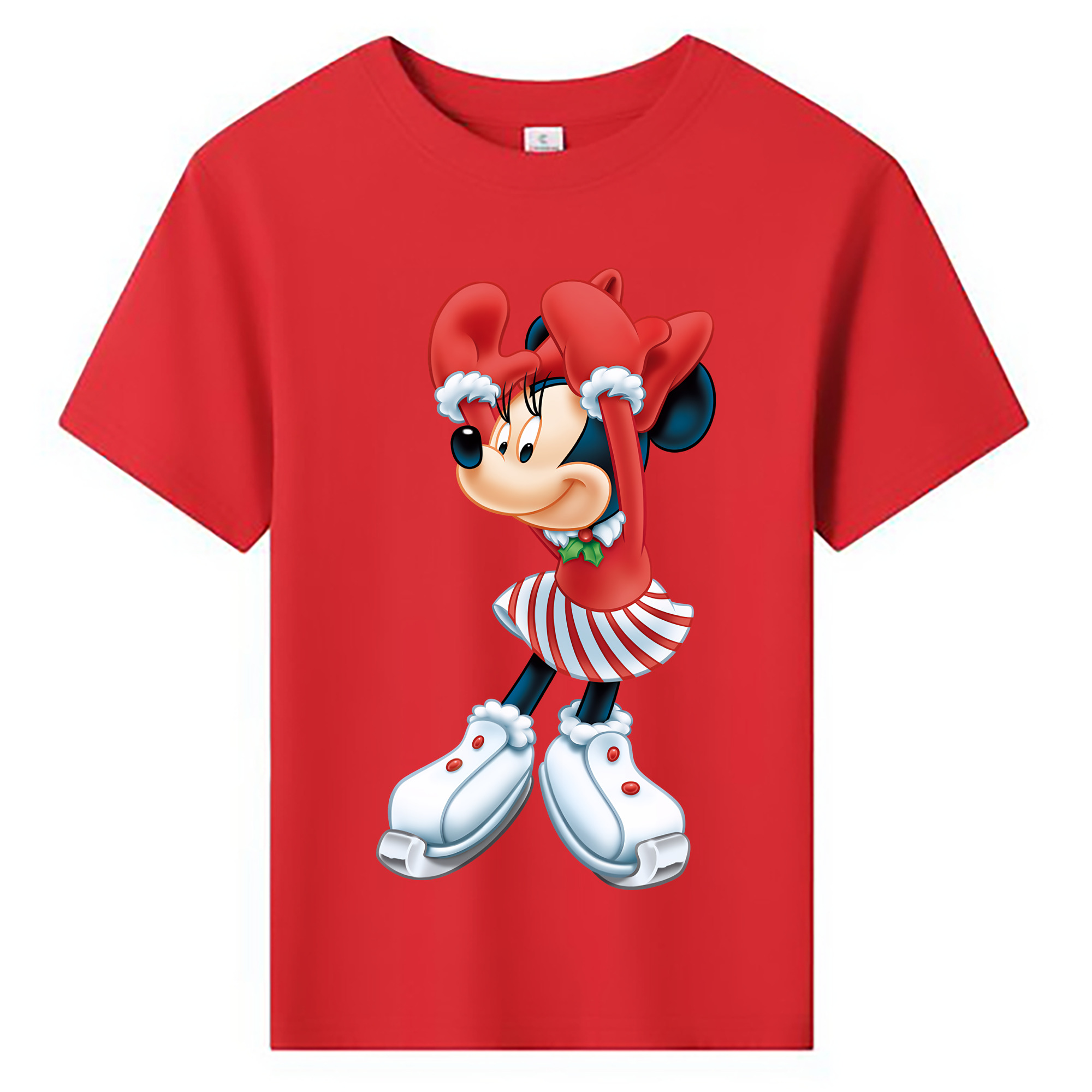（画像用） ミッキーマウス Mickey Mouse 綿100％キッズTシャツ（フロントプリント）