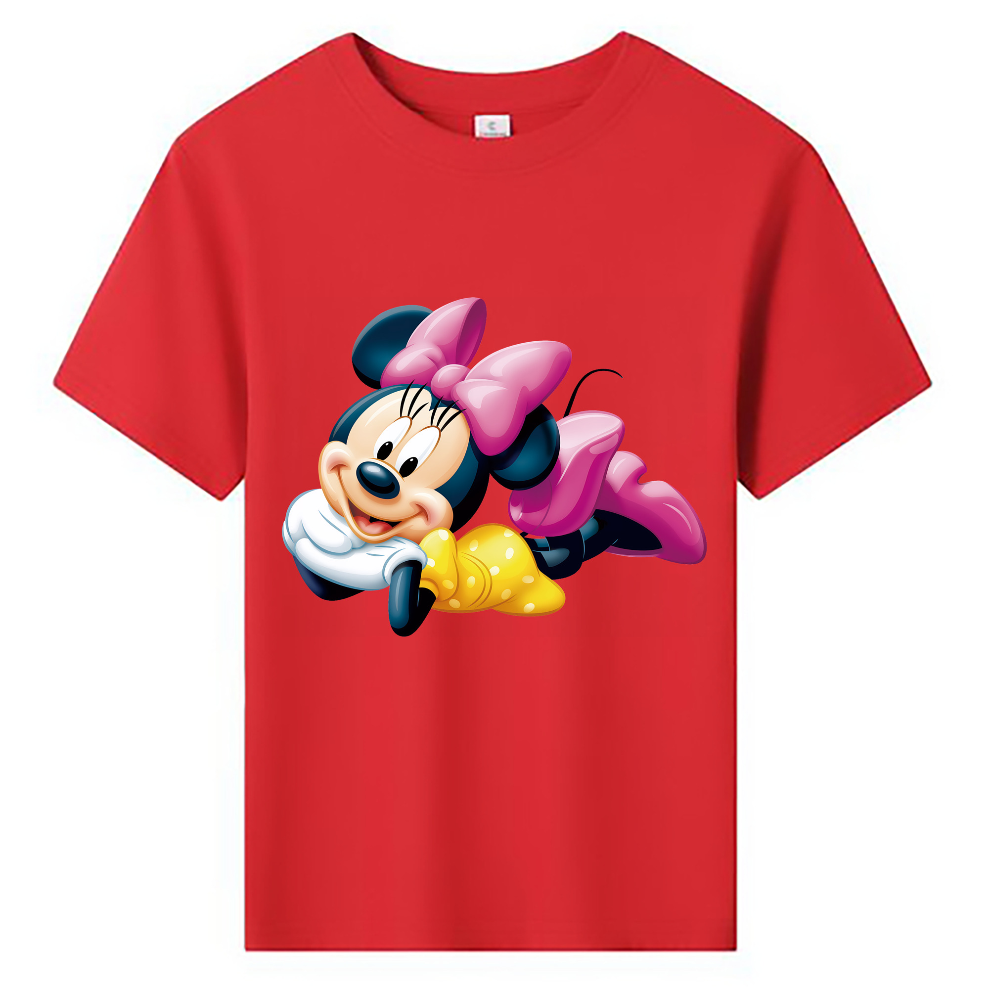 （画像用） ミッキーマウス Mickey Mouse 綿100％キッズTシャツ（フロントプリント）
