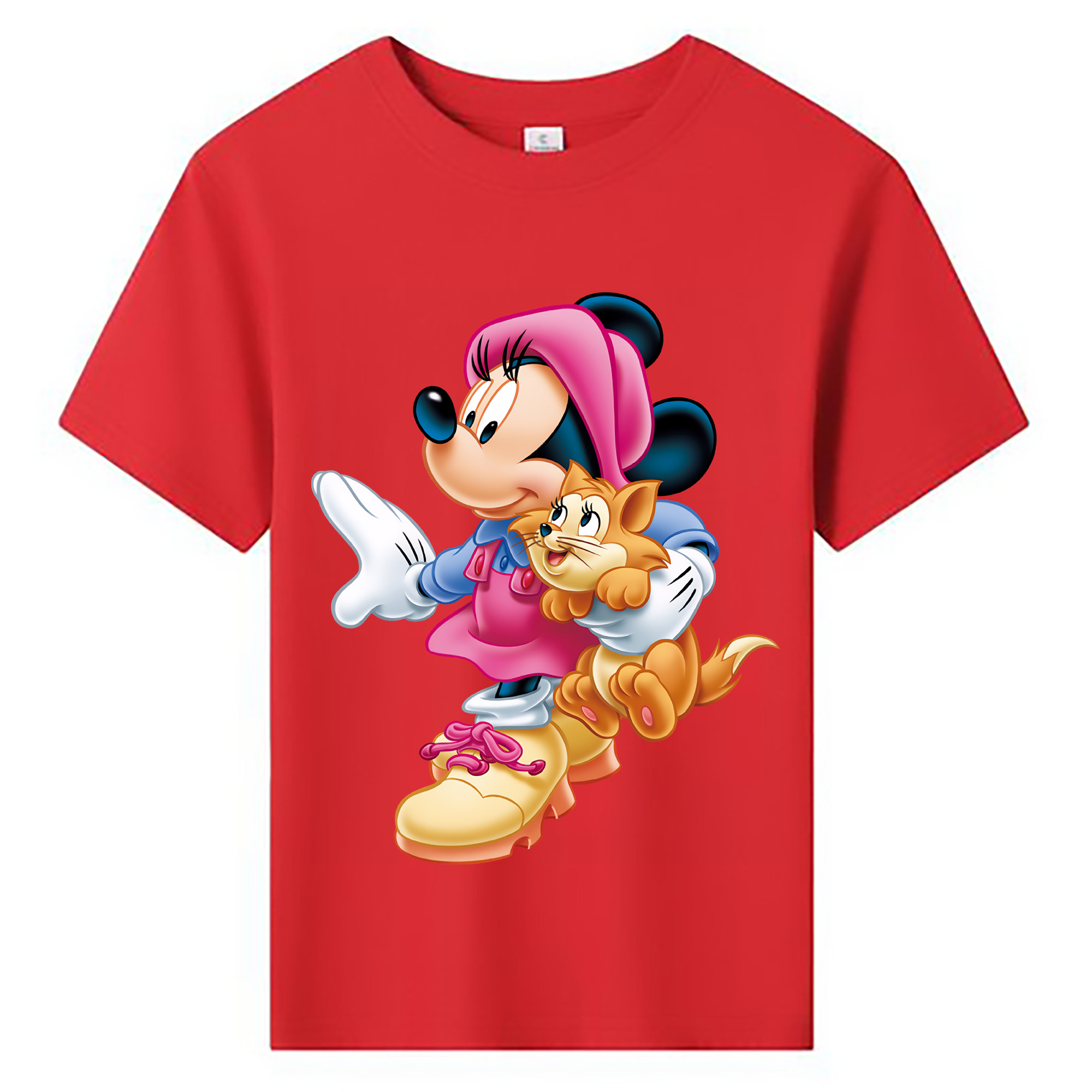 （画像用） ミッキーマウス Mickey Mouse 綿100％キッズTシャツ（フロントプリント）