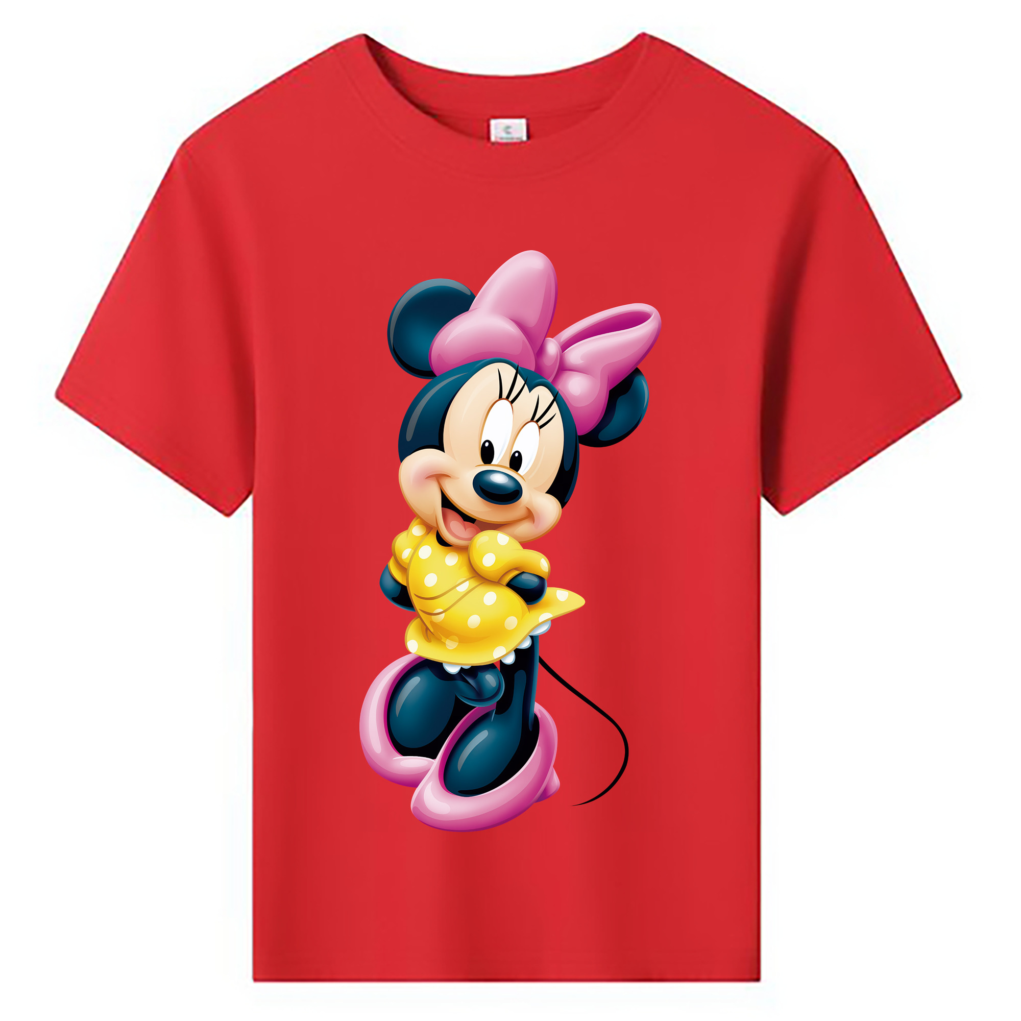 （画像用） ミッキーマウス Mickey Mouse 綿100％キッズTシャツ（フロントプリント）