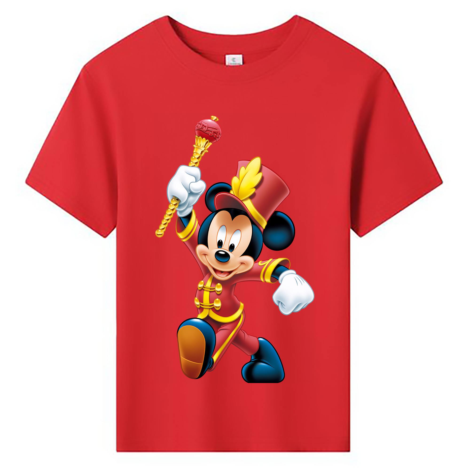 （画像用） ミッキーマウス Mickey Mouse 綿100％キッズTシャツ（フロントプリント）