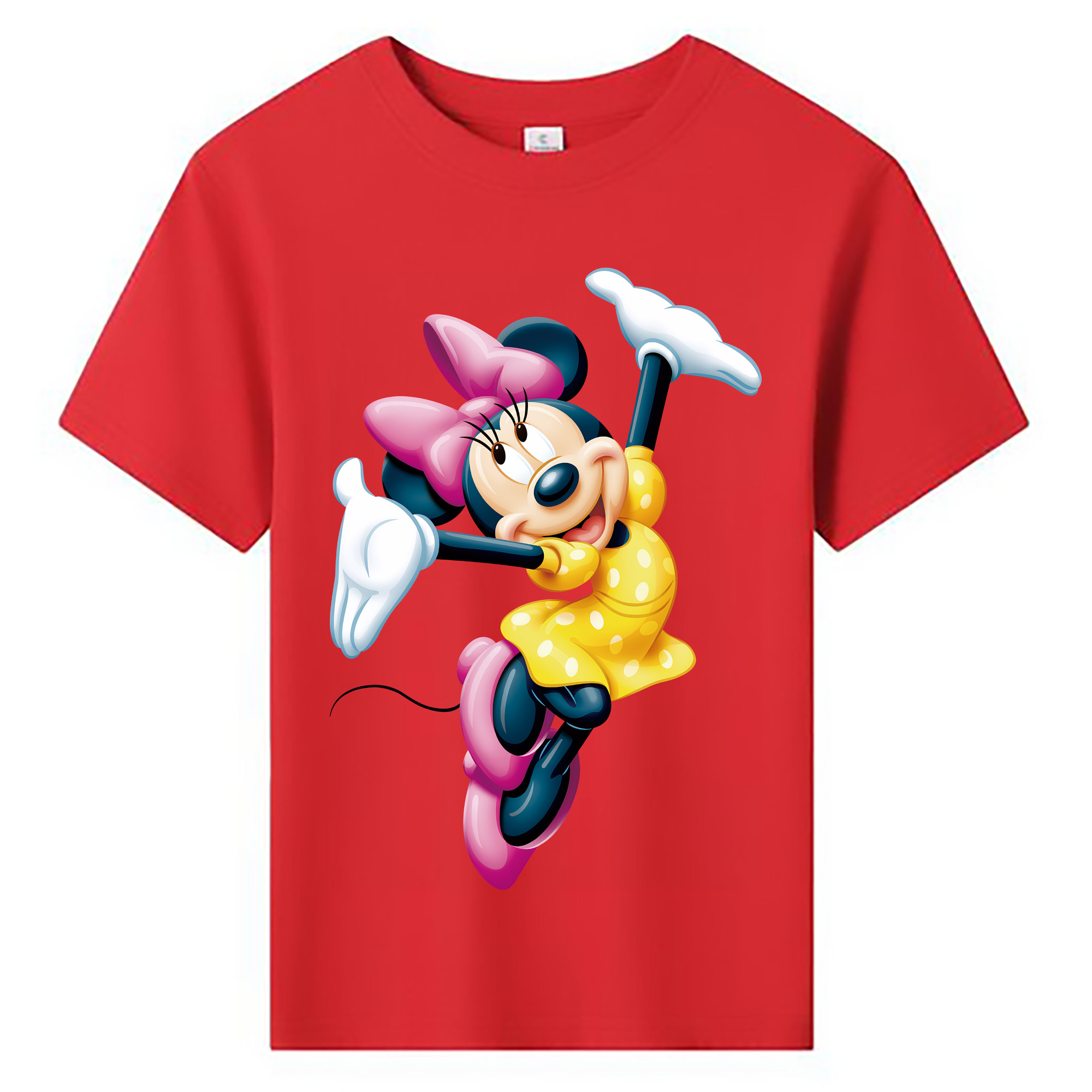 （画像用） ミッキーマウス Mickey Mouse 綿100％キッズTシャツ（フロントプリント）