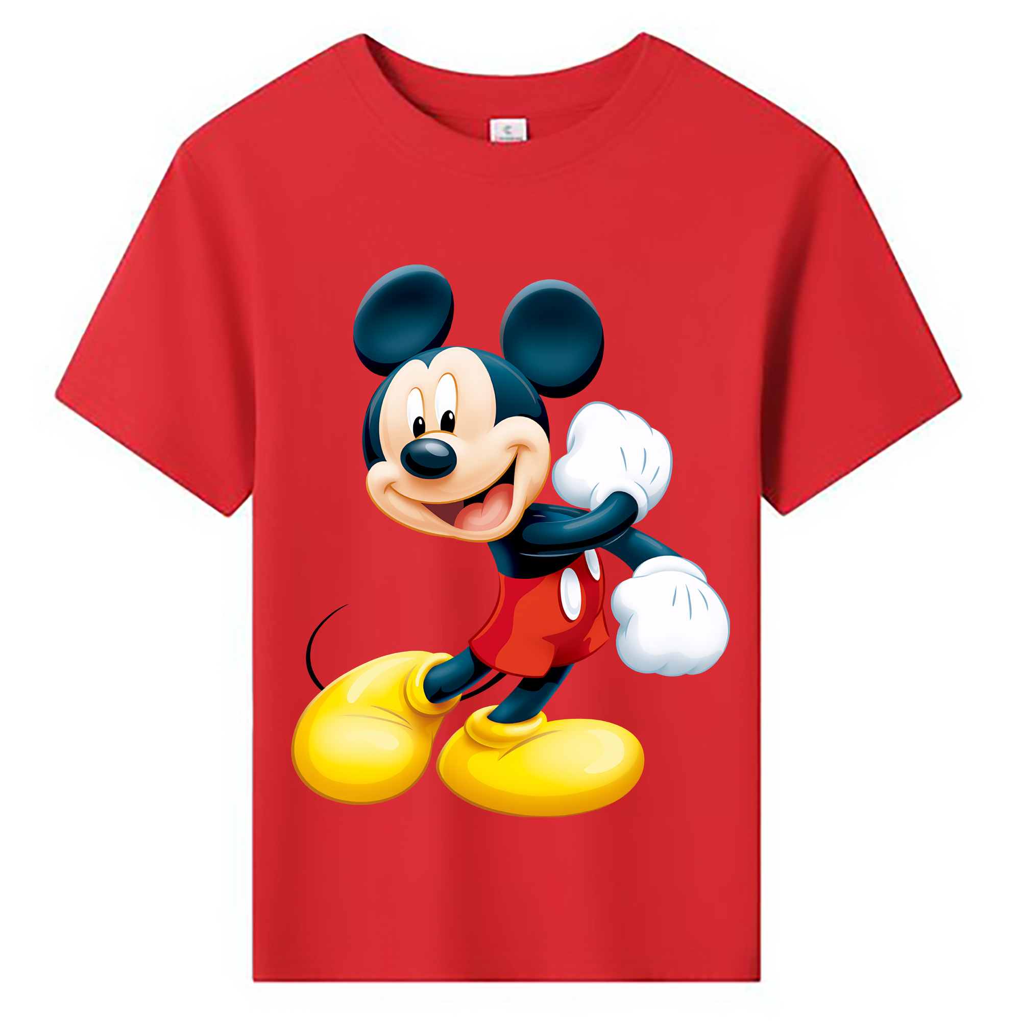 （画像用） ミッキーマウス Mickey Mouse 綿100％キッズTシャツ（フロントプリント）