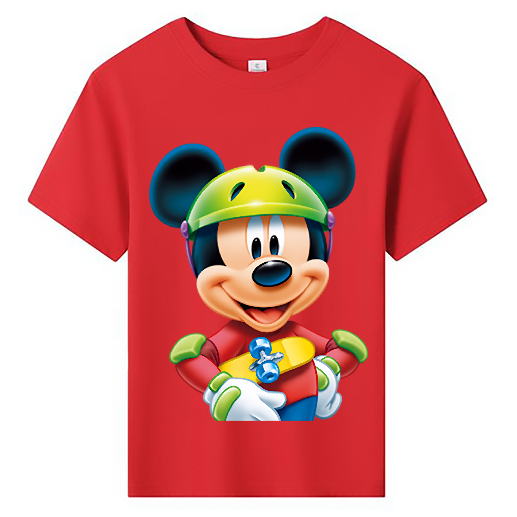 （画像用） ミッキーマウス Mickey Mouse 綿100％キッズTシャツ（フロントプリント）