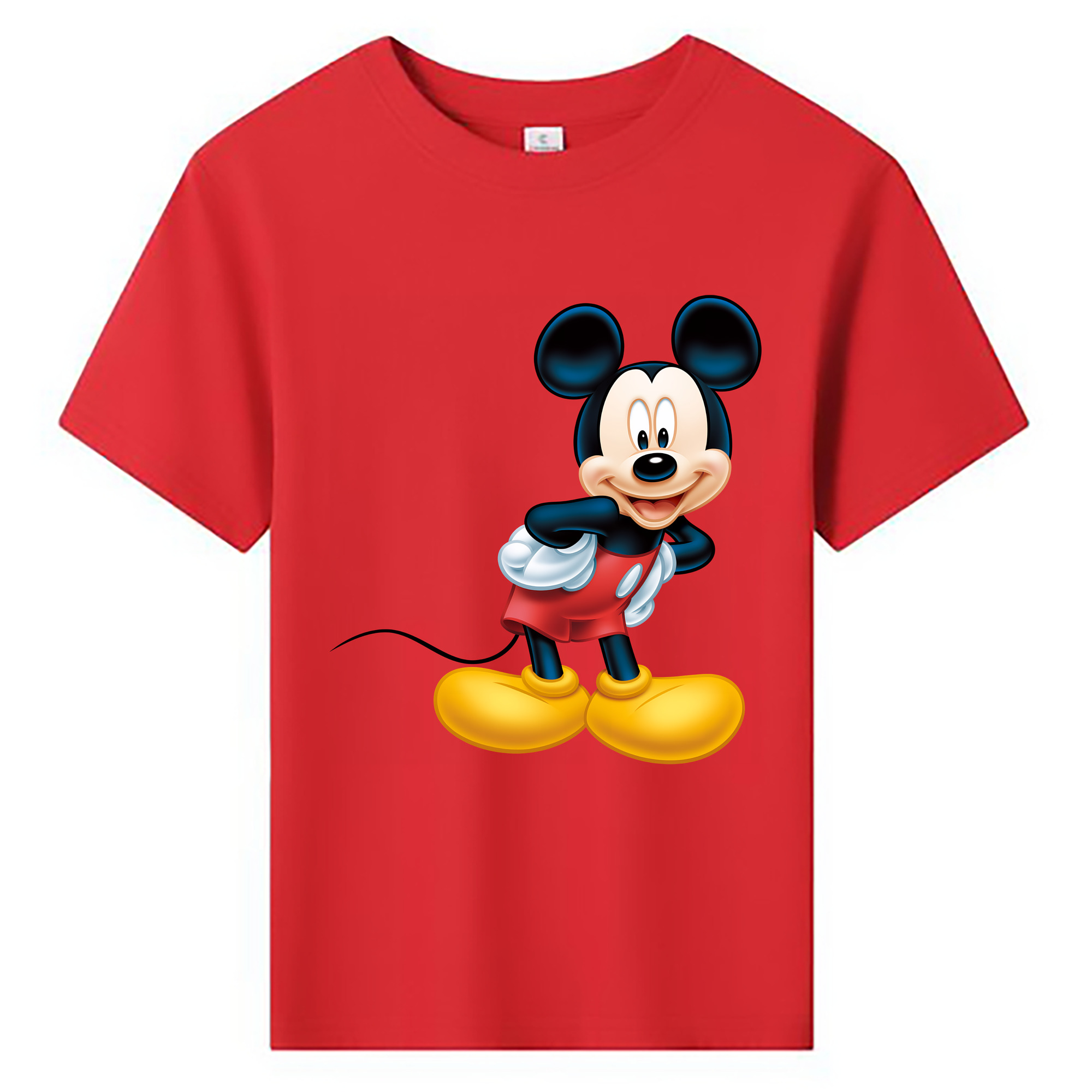 （画像用） ミッキーマウス Mickey Mouse 綿100％キッズTシャツ（フロントプリント）