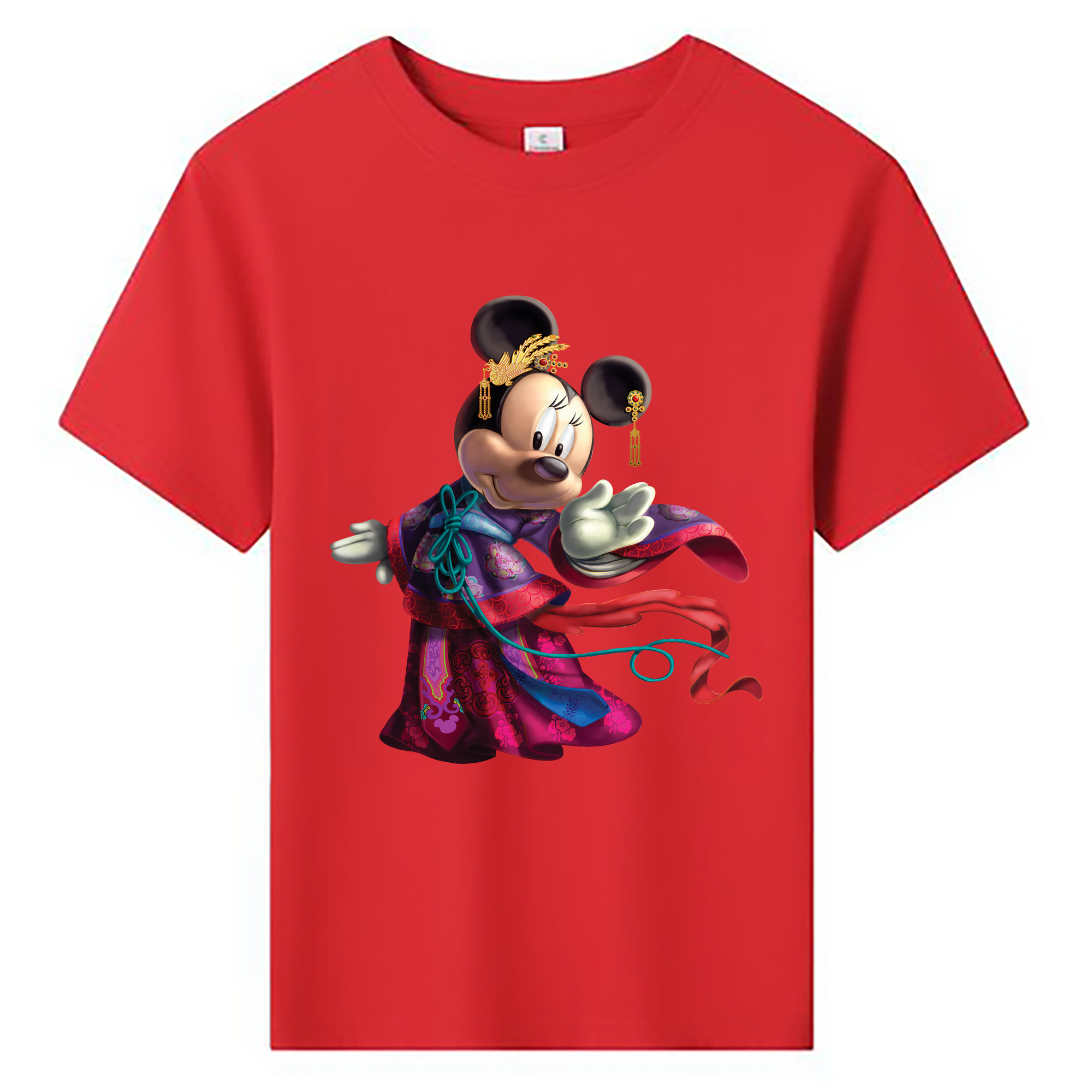 （画像用） ミッキーマウス Mickey Mouse 綿100％キッズTシャツ（フロントプリント）