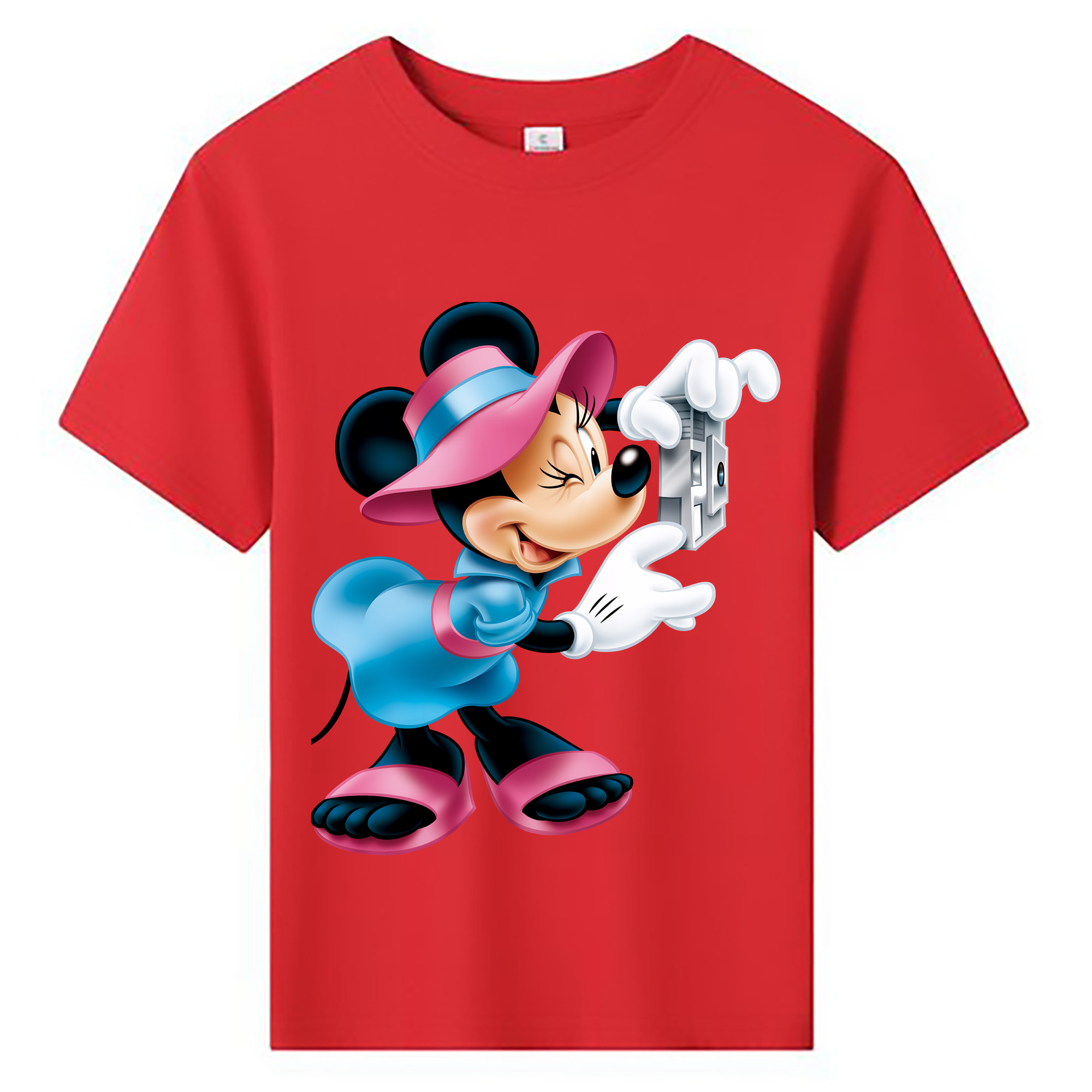 （画像用） ミッキーマウス Mickey Mouse 綿100％キッズTシャツ（フロントプリント）
