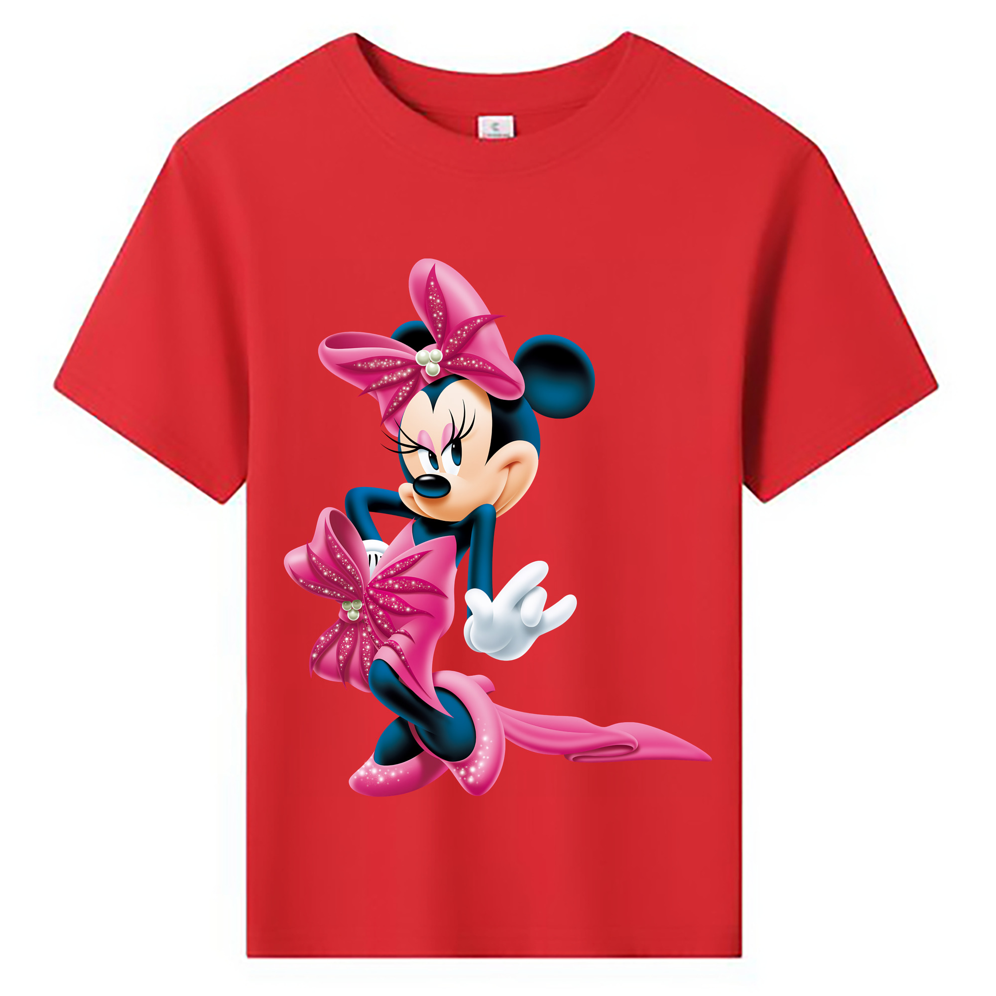 （画像用） ミッキーマウス Mickey Mouse 綿100％キッズTシャツ（フロントプリント）