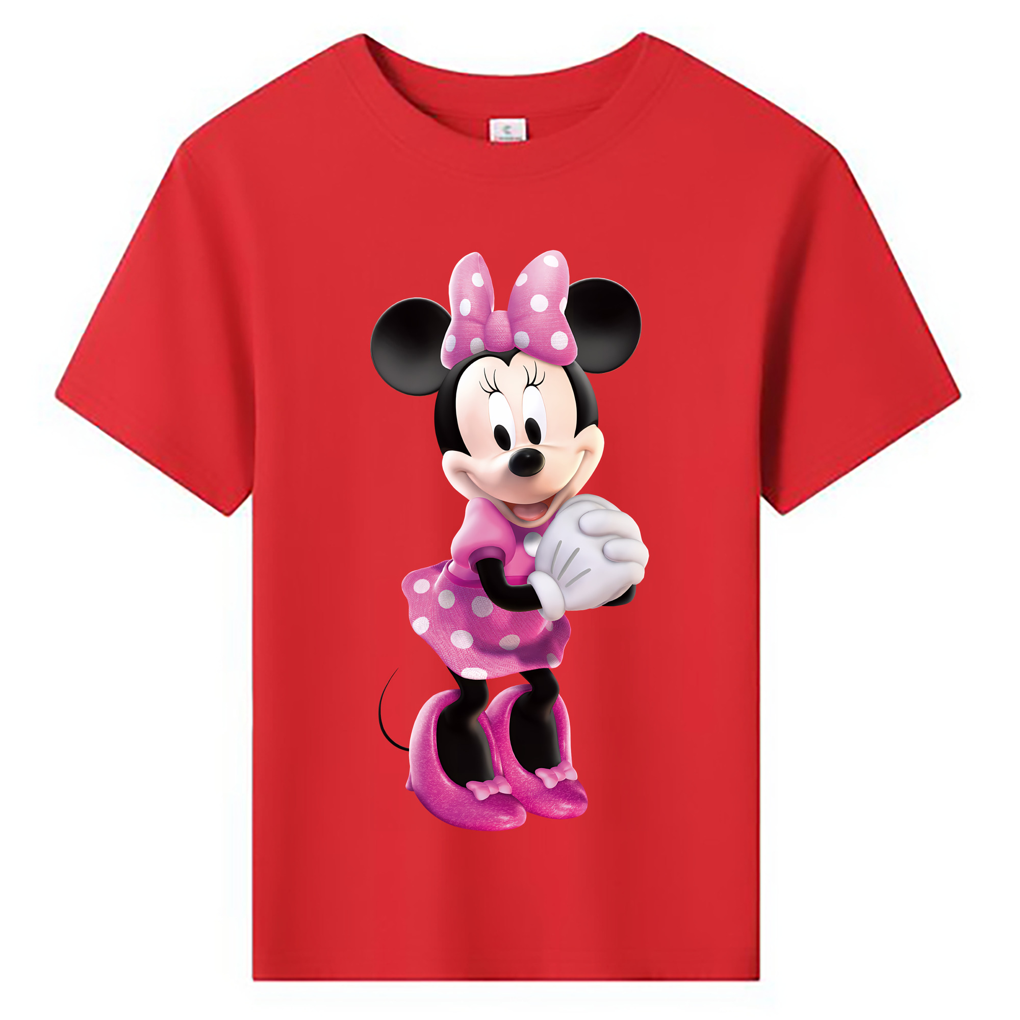 （画像用） ミッキーマウス Mickey Mouse 綿100％キッズTシャツ（フロントプリント）