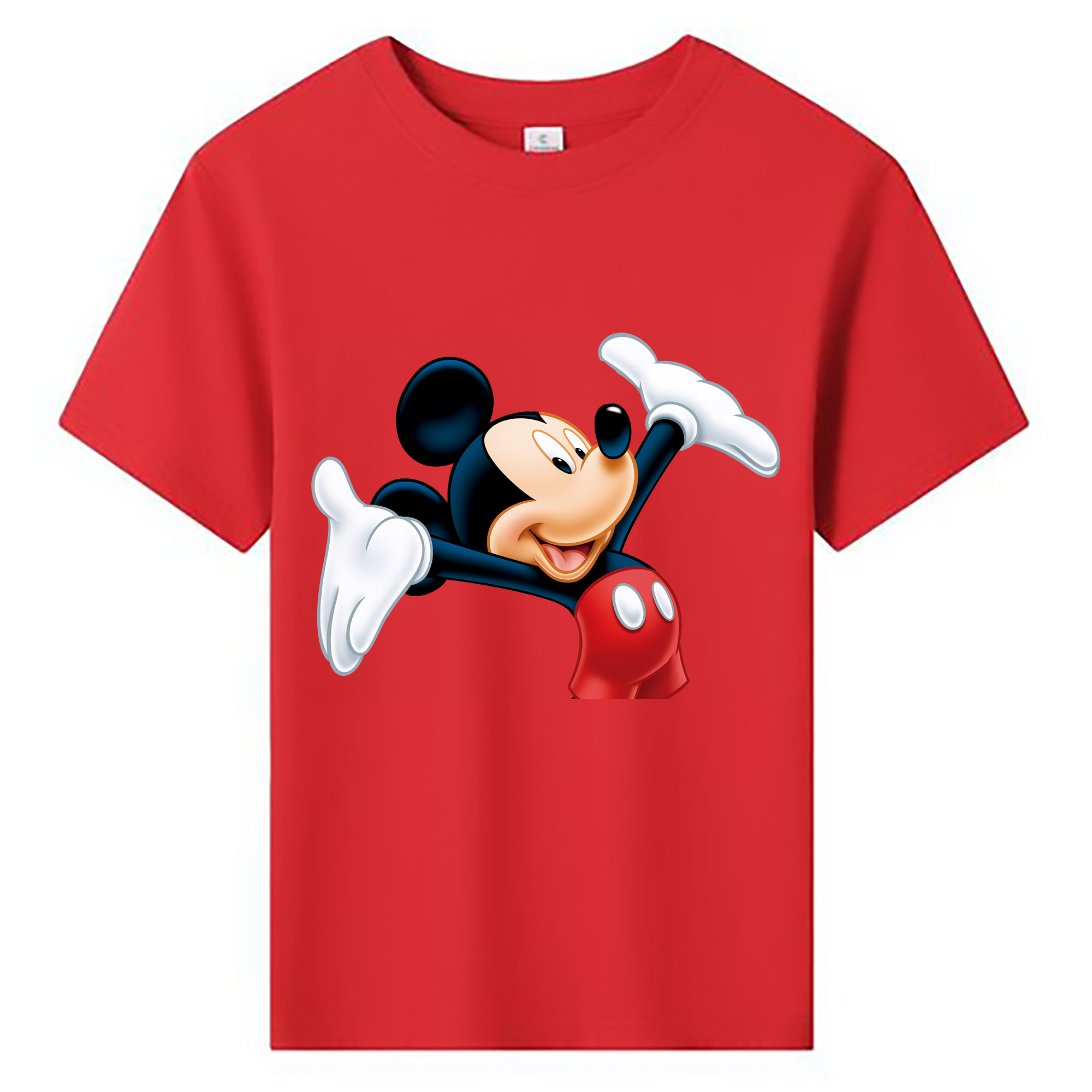（画像用） ミッキーマウス Mickey Mouse 綿100％キッズTシャツ（フロントプリント）