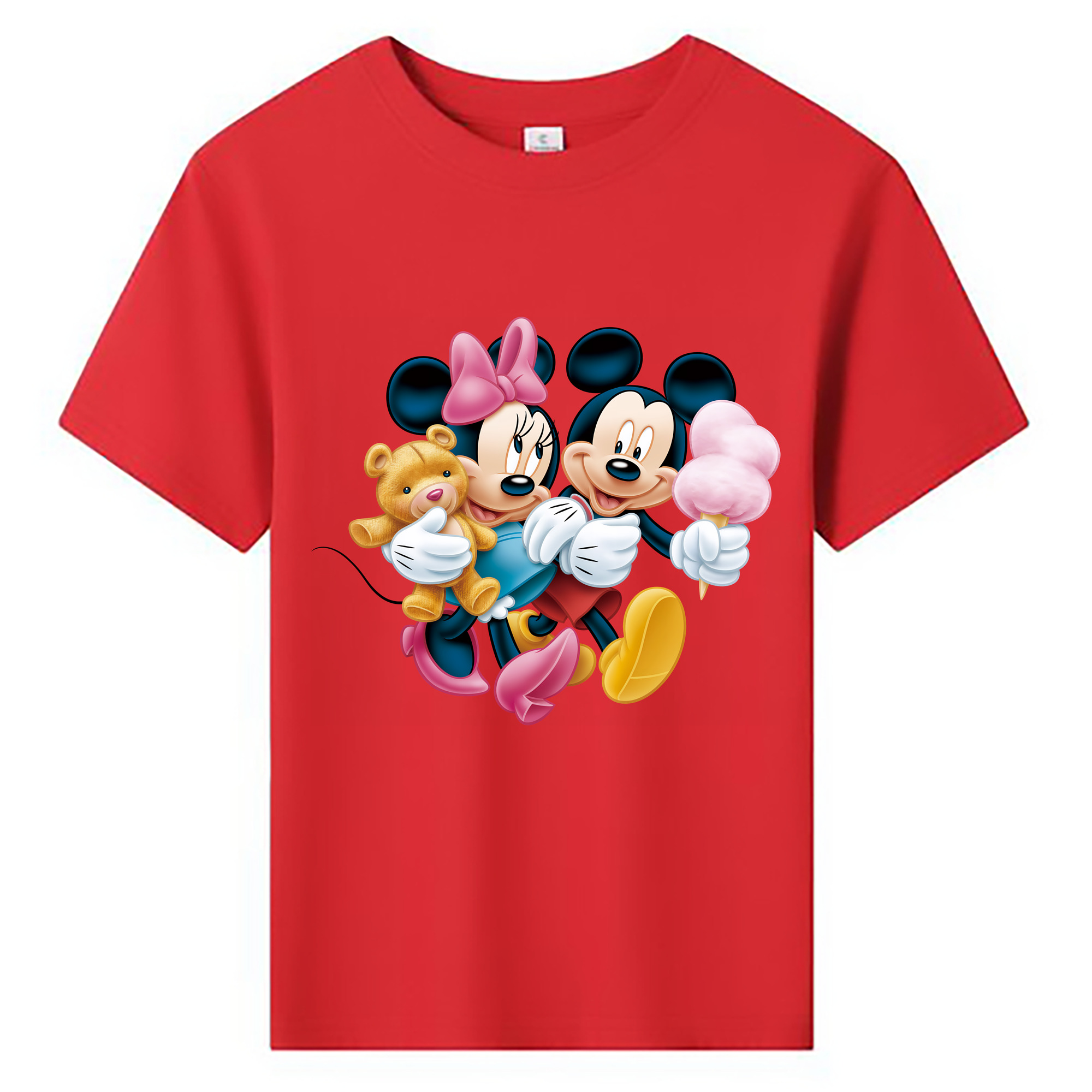 （画像用） ミッキーマウス Mickey Mouse 綿100％キッズTシャツ（フロントプリント）