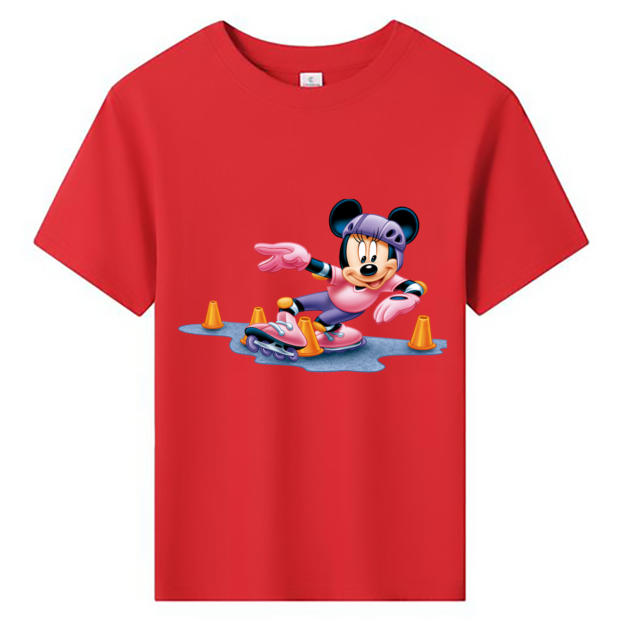 （画像用） ミッキーマウス Mickey Mouse 綿100％キッズTシャツ（フロントプリント）
