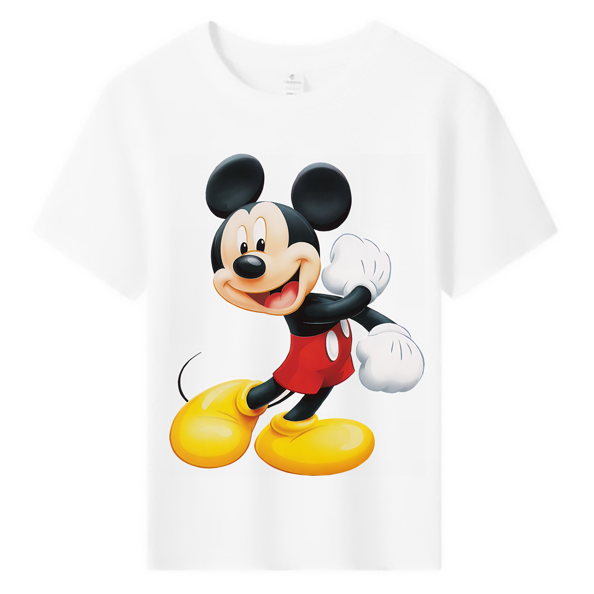 （画像用） ミッキーマウス Mickey Mouse 綿100％キッズTシャツ（フロントプリント）