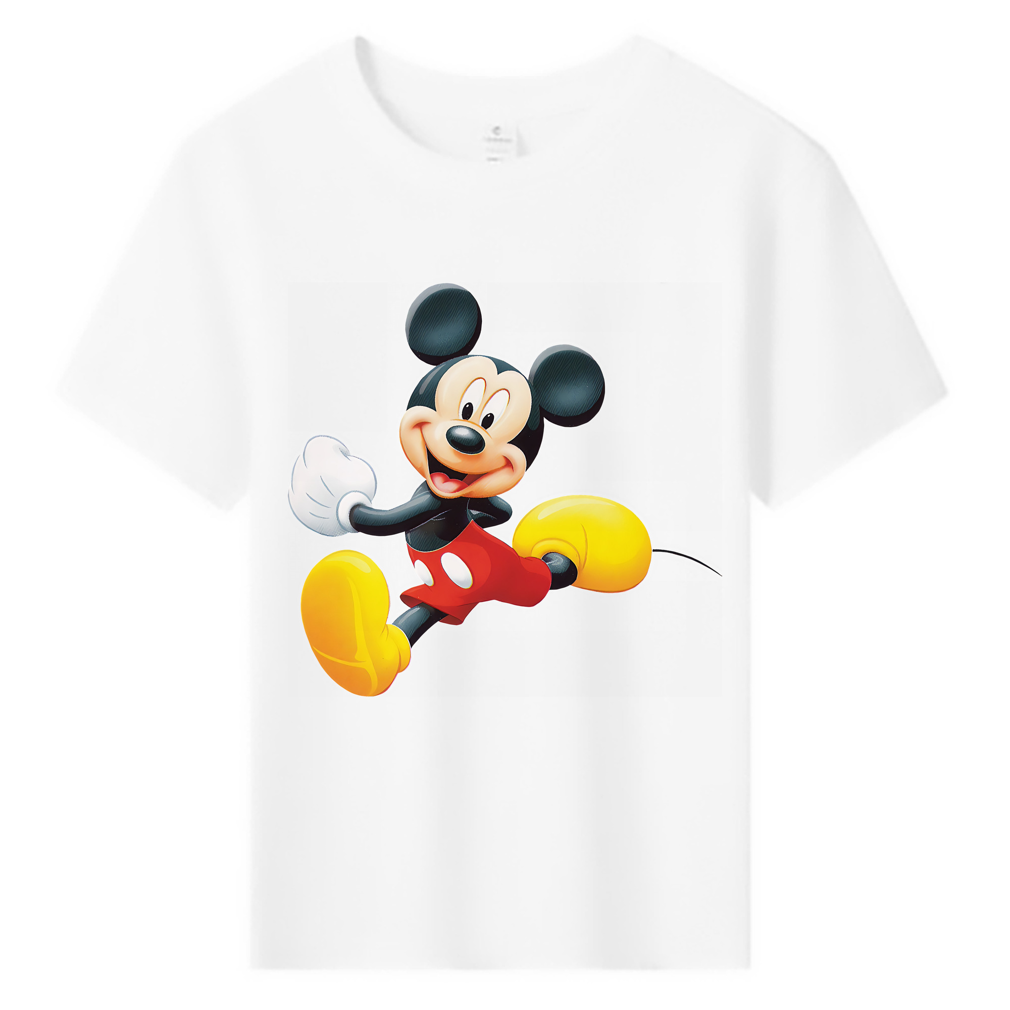 （画像用） ミッキーマウス Mickey Mouse 綿100％キッズTシャツ（フロントプリント）