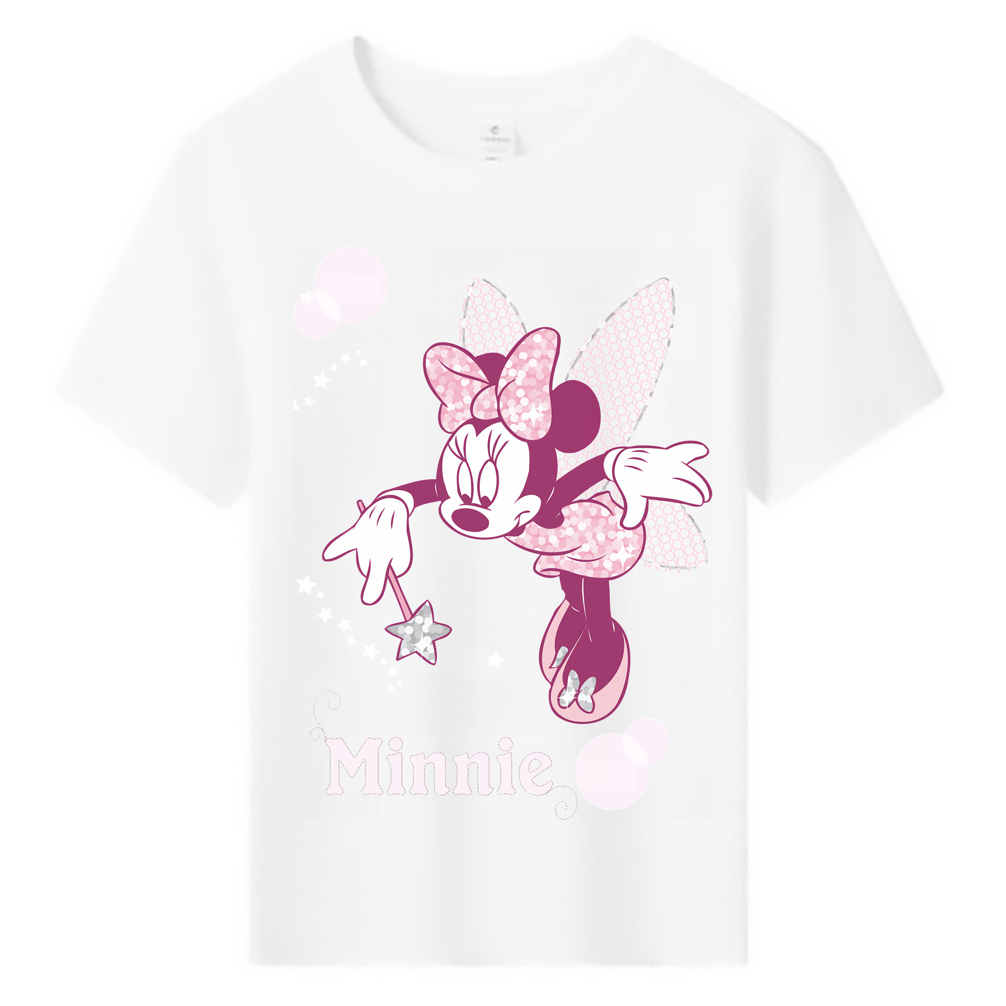 （画像用） ミッキーマウス Mickey Mouse 綿100％キッズTシャツ（フロントプリント）