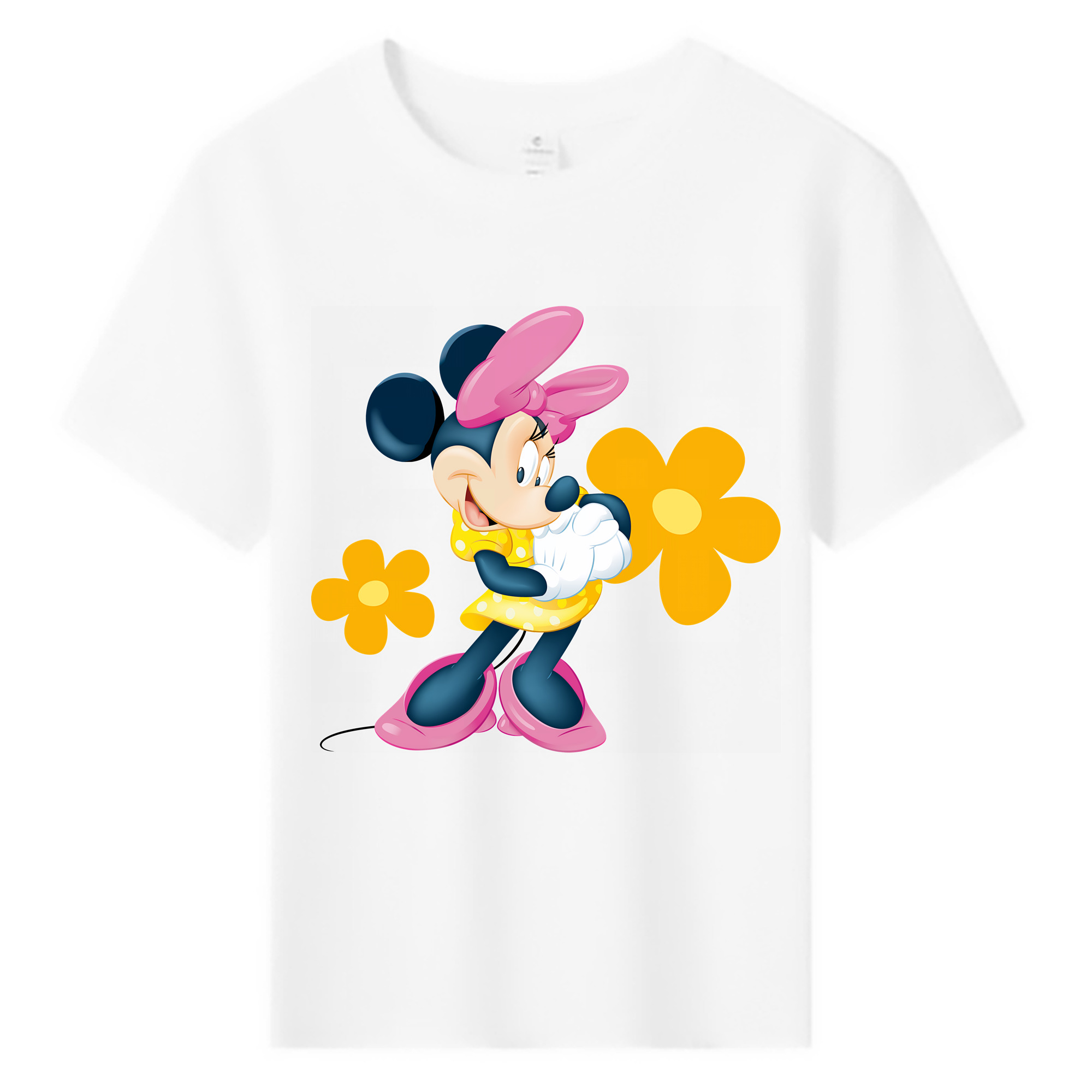 （画像用） ミッキーマウス Mickey Mouse 綿100％キッズTシャツ（フロントプリント）