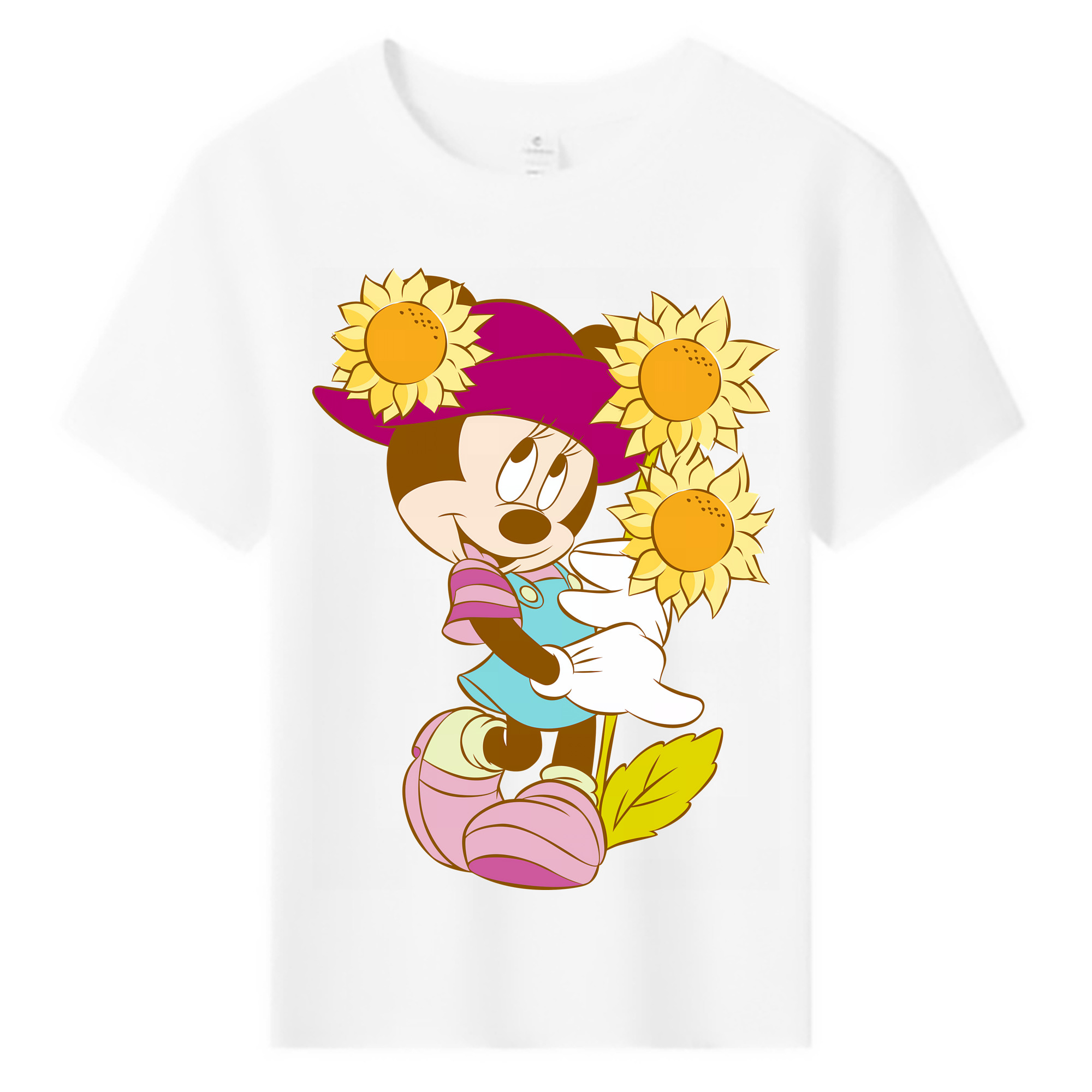 （画像用） ミッキーマウス Mickey Mouse 綿100％キッズTシャツ（フロントプリント）