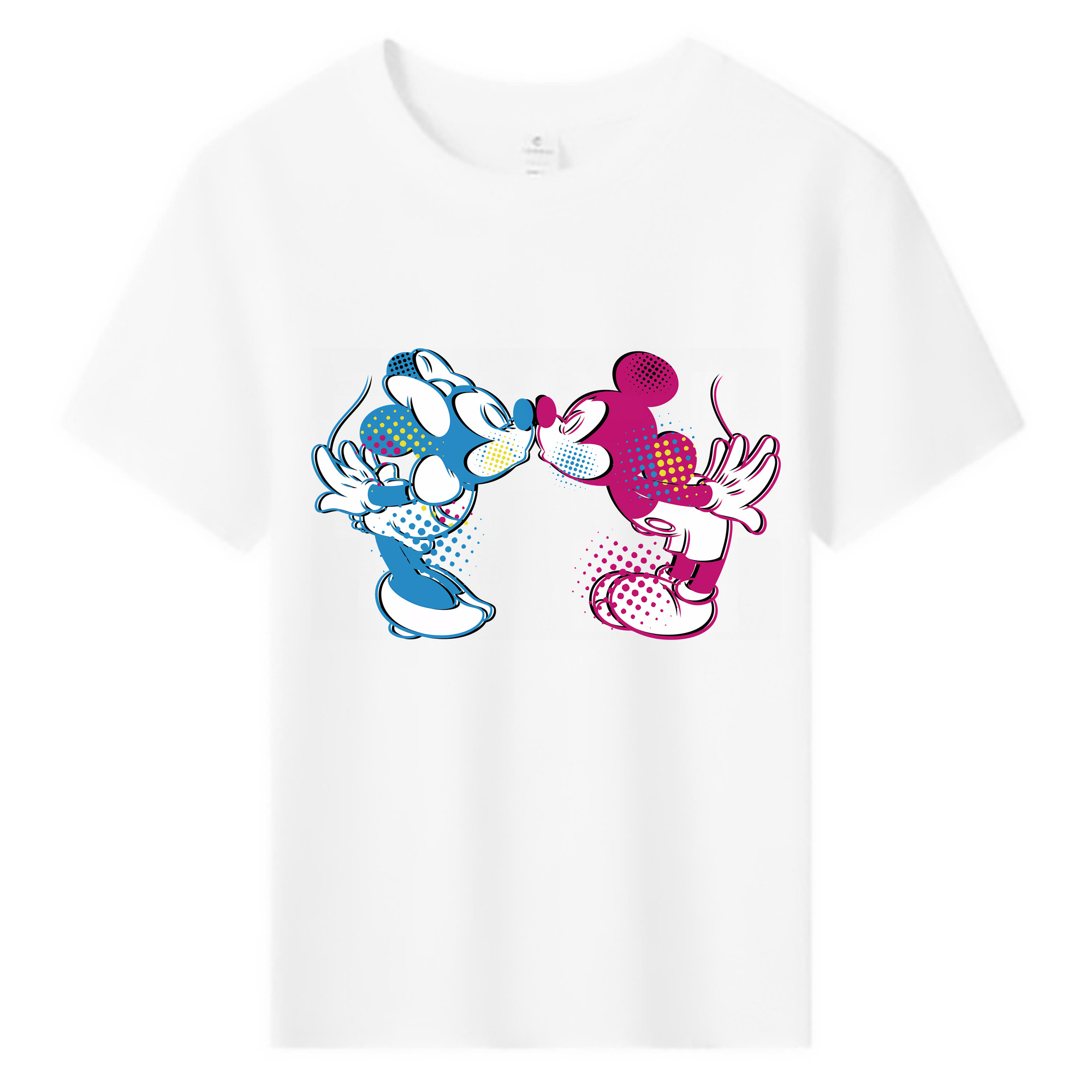 （画像用） ミッキーマウス Mickey Mouse 綿100％キッズTシャツ（フロントプリント）