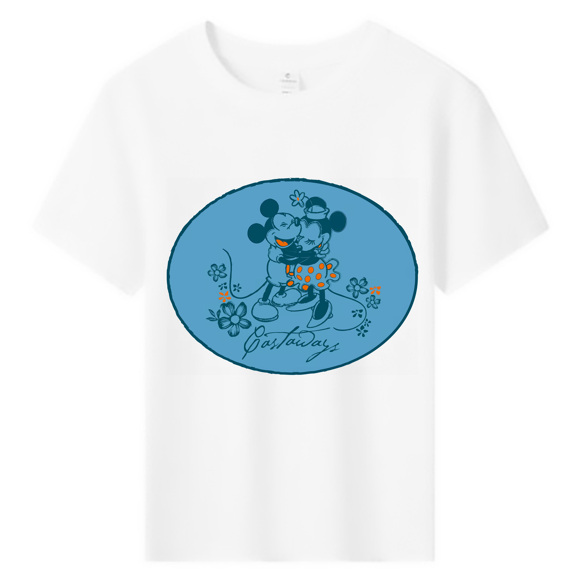 （画像用） ミッキーマウス Mickey Mouse 綿100％キッズTシャツ（フロントプリント）