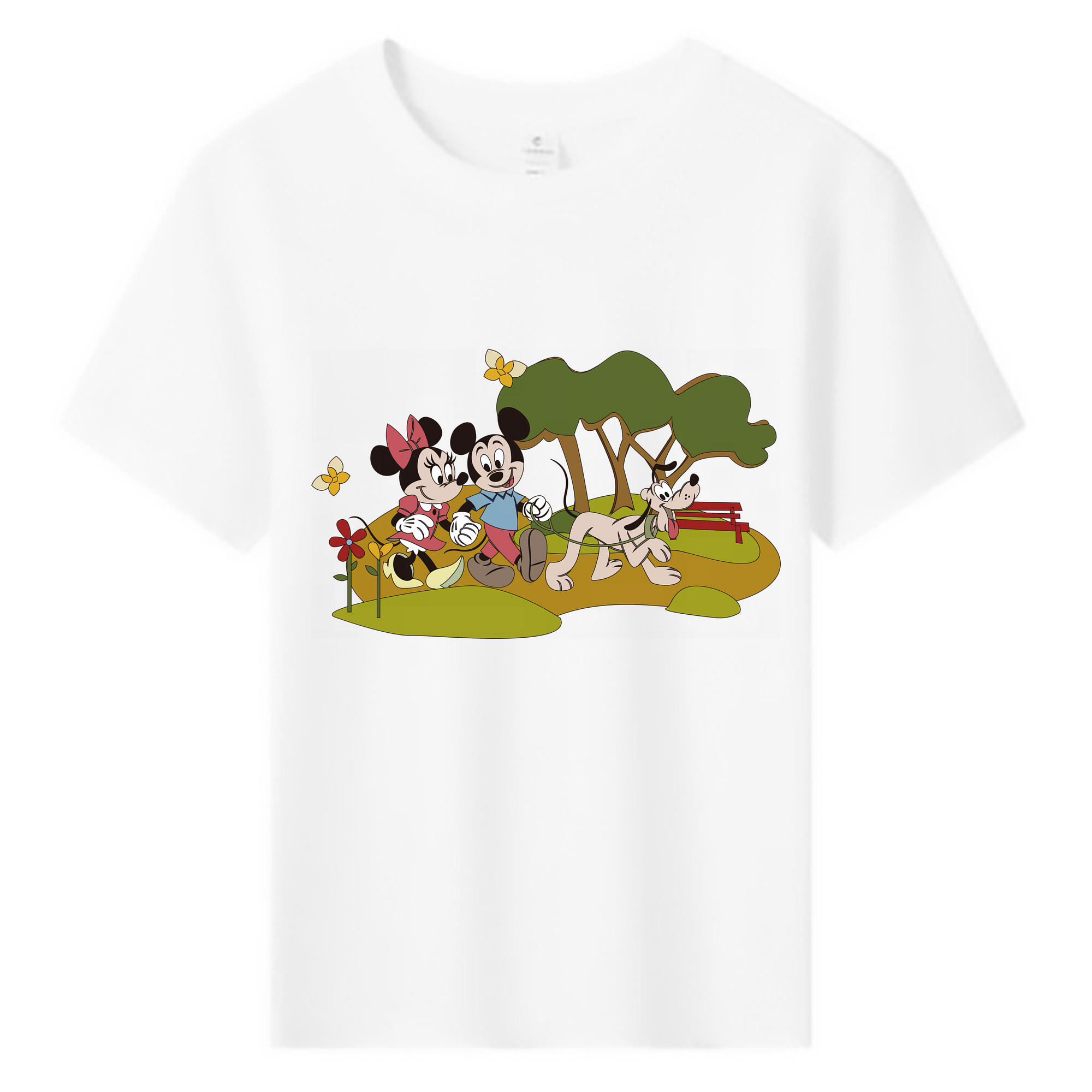 （画像用） ミッキーマウス Mickey Mouse 綿100％キッズTシャツ（フロントプリント）