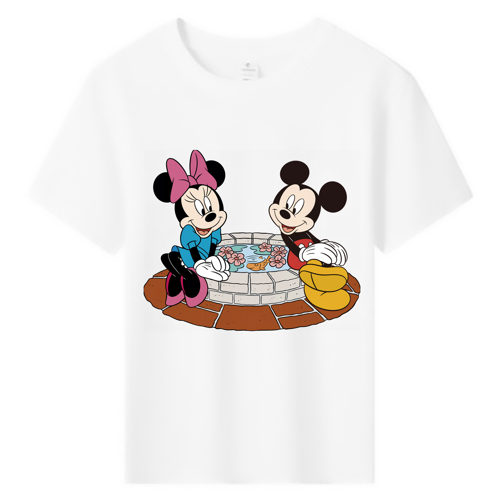 （画像用） ミッキーマウス Mickey Mouse 綿100％キッズTシャツ（フロントプリント）