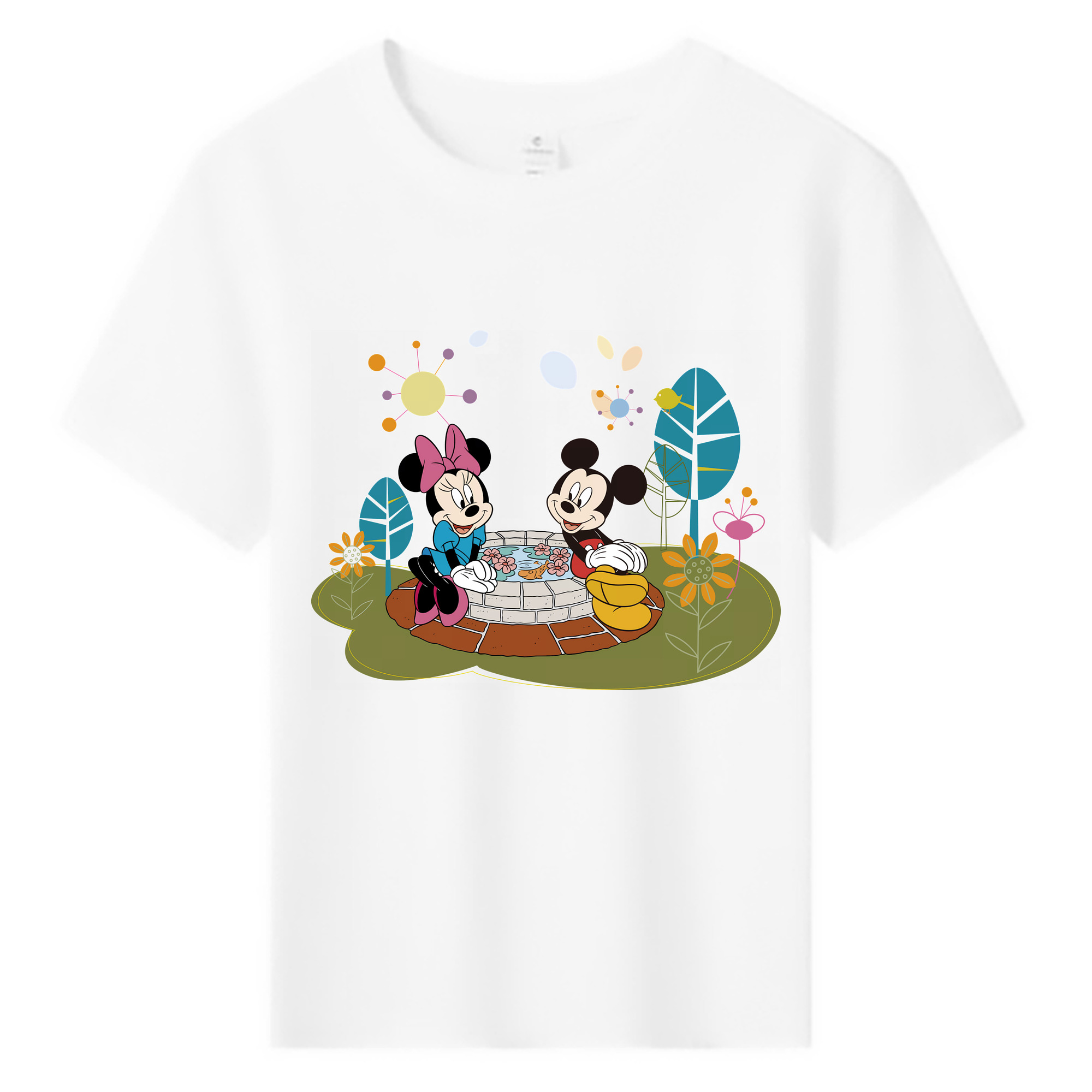 （画像用） ミッキーマウス Mickey Mouse 綿100％キッズTシャツ（フロントプリント）