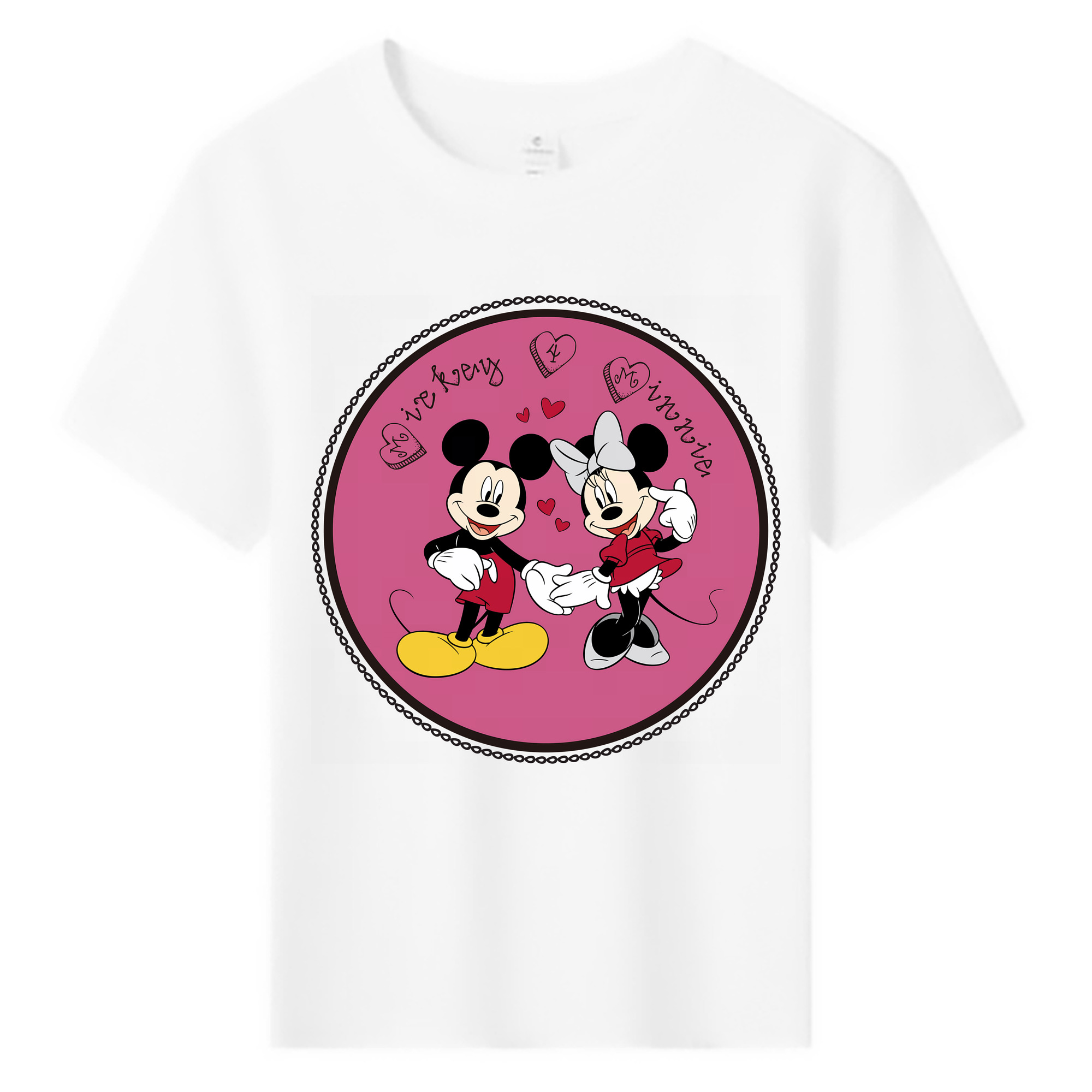 （画像用） ミッキーマウス Mickey Mouse 綿100％キッズTシャツ（フロントプリント）