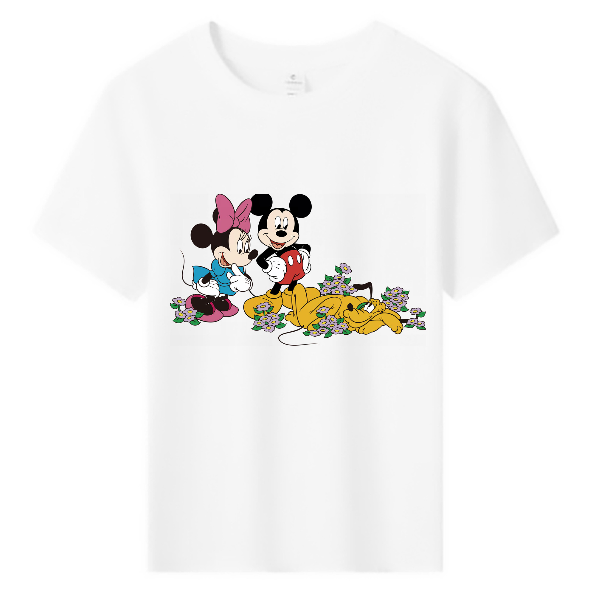 （画像用） ミッキーマウス Mickey Mouse 綿100％キッズTシャツ（フロントプリント）