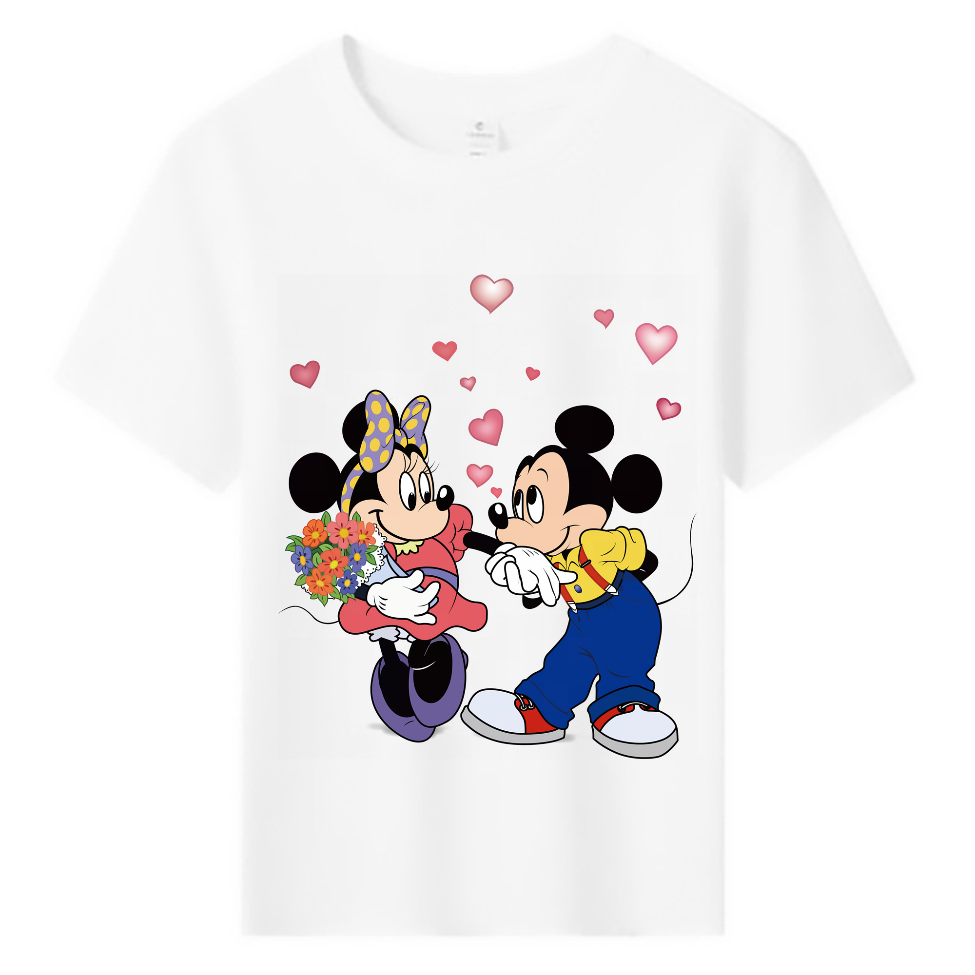 （画像用） ミッキーマウス Mickey Mouse 綿100％キッズTシャツ（フロントプリント）