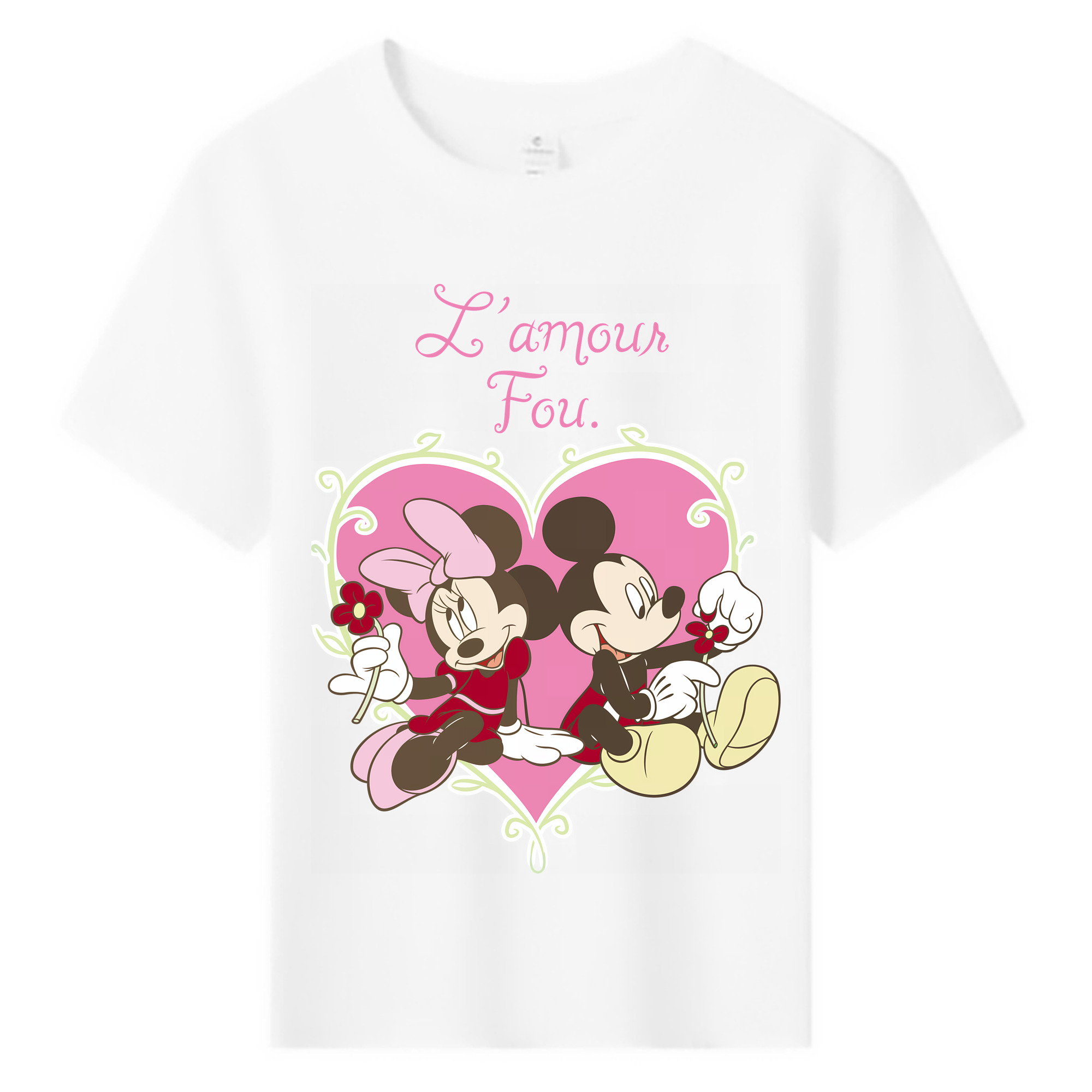 （画像用） ミッキーマウス Mickey Mouse 綿100％キッズTシャツ（フロントプリント）