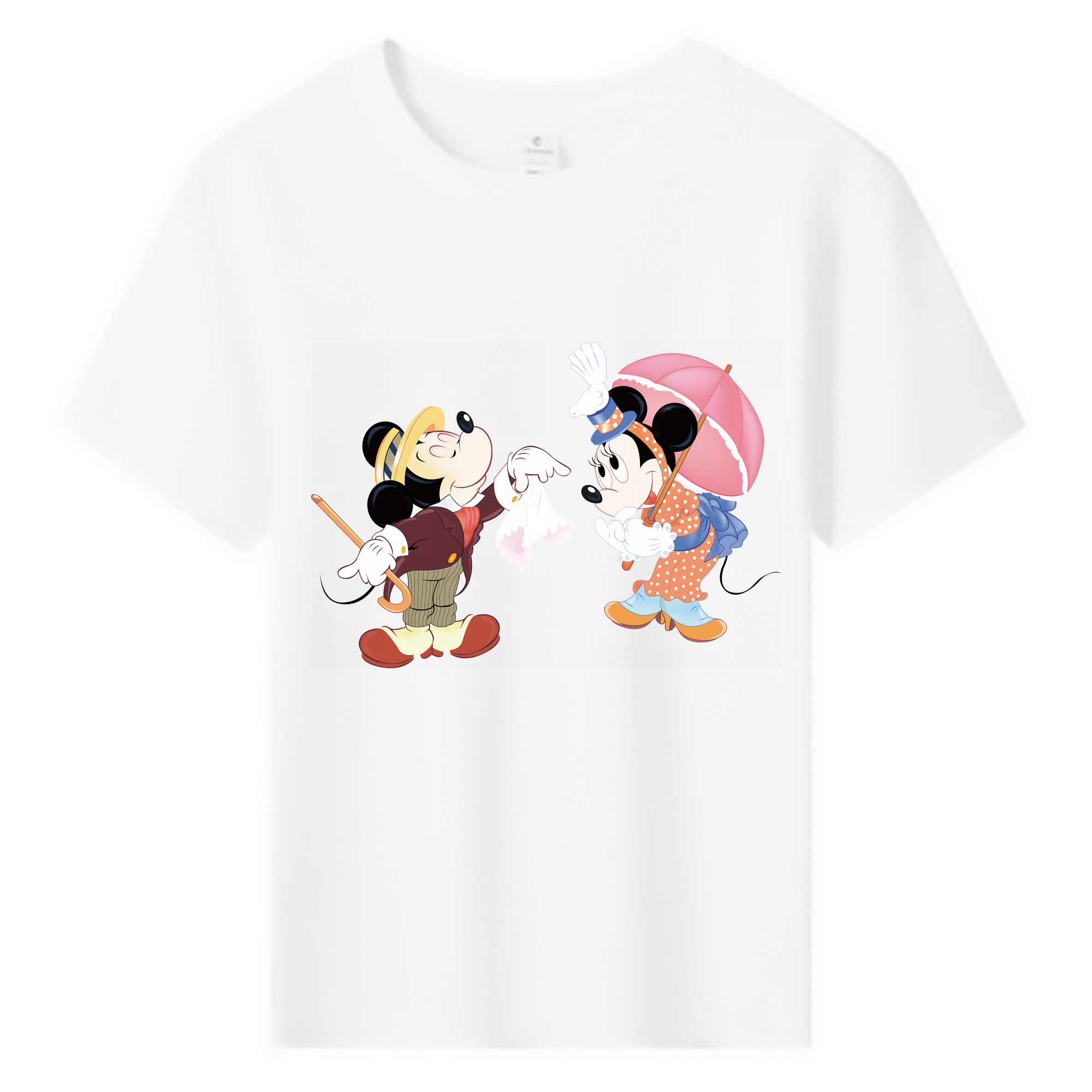 （画像用） ミッキーマウス Mickey Mouse 綿100％キッズTシャツ（フロントプリント）