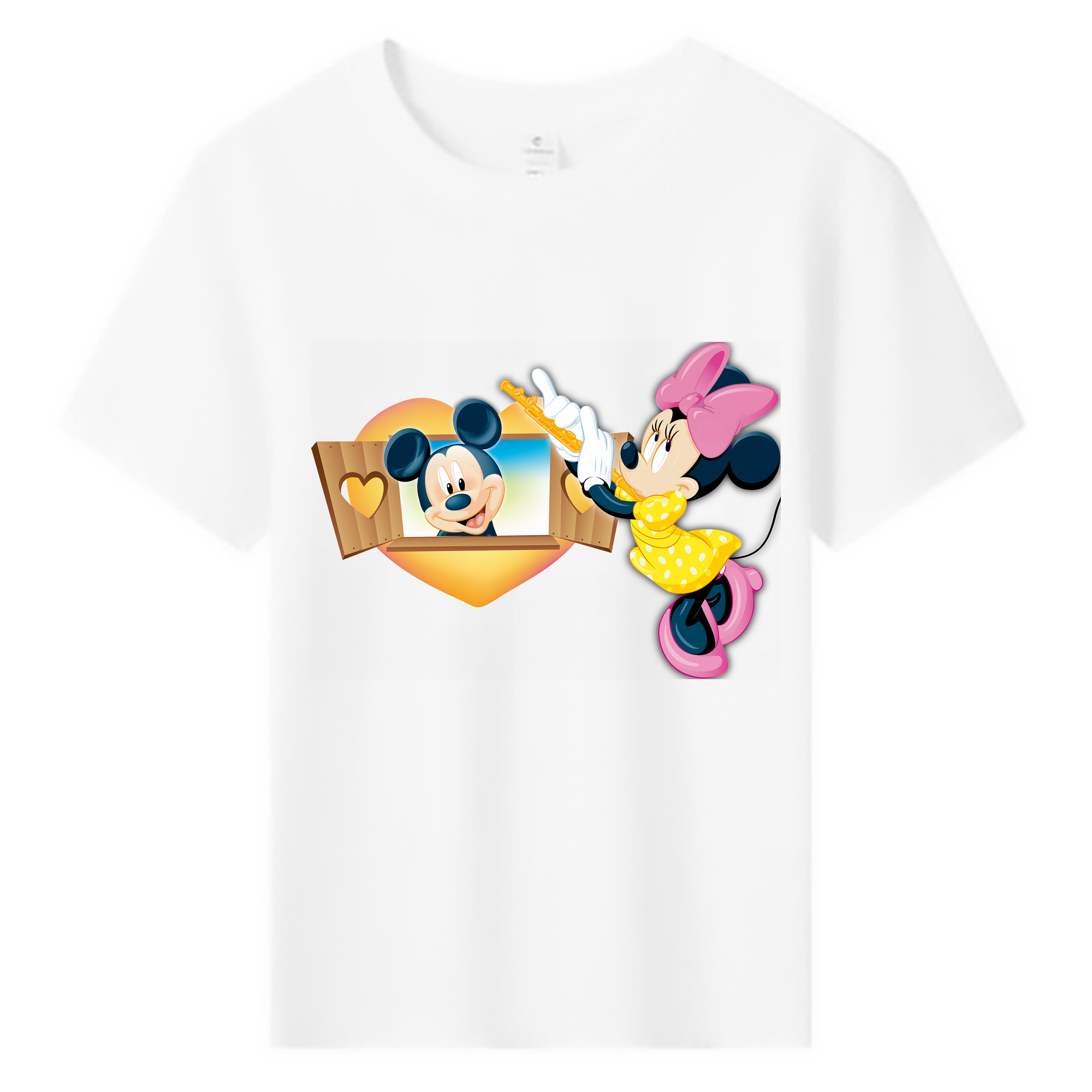 （画像用） ミッキーマウス Mickey Mouse 綿100％キッズTシャツ（フロントプリント）