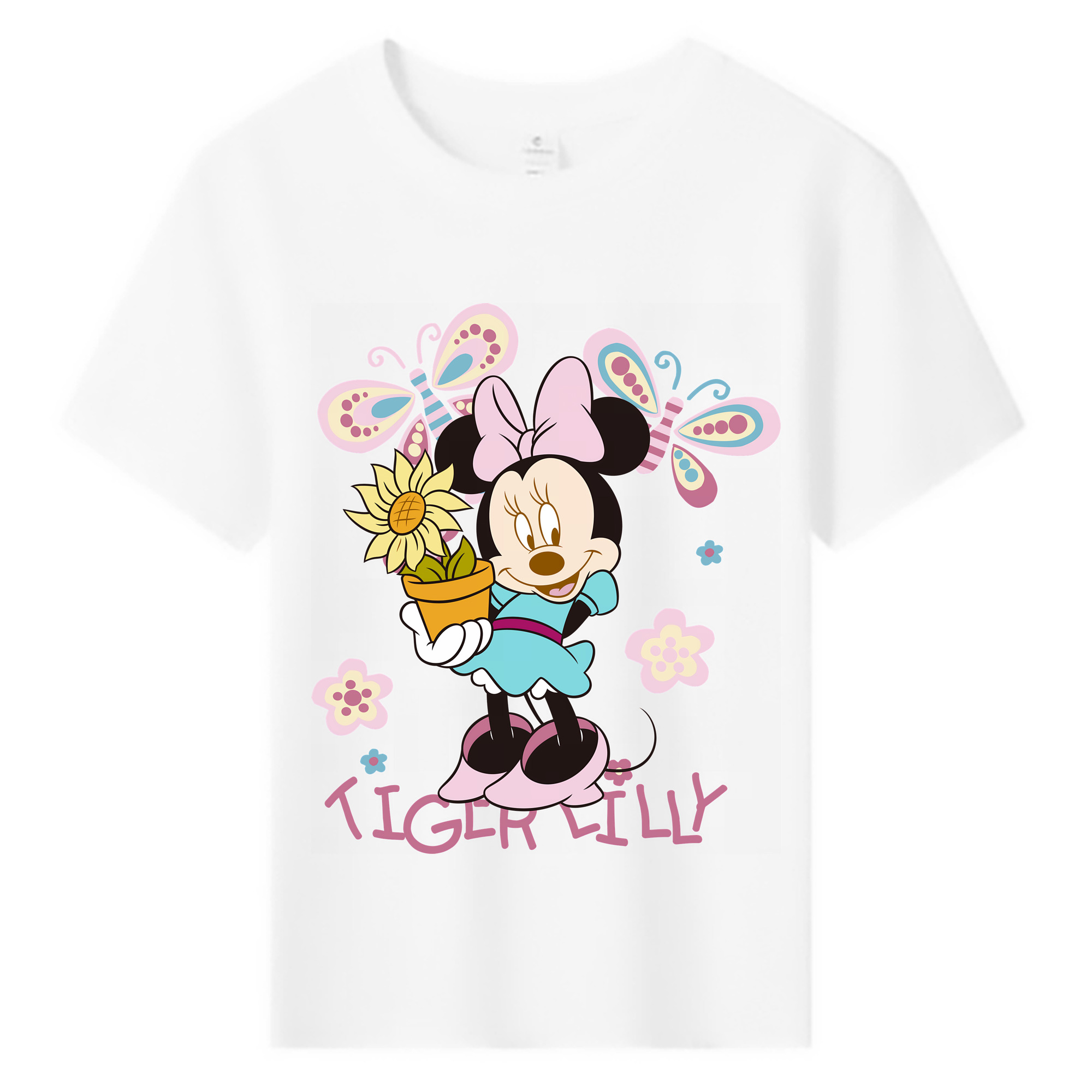 （画像用） ミッキーマウス Mickey Mouse 綿100％キッズTシャツ（フロントプリント）