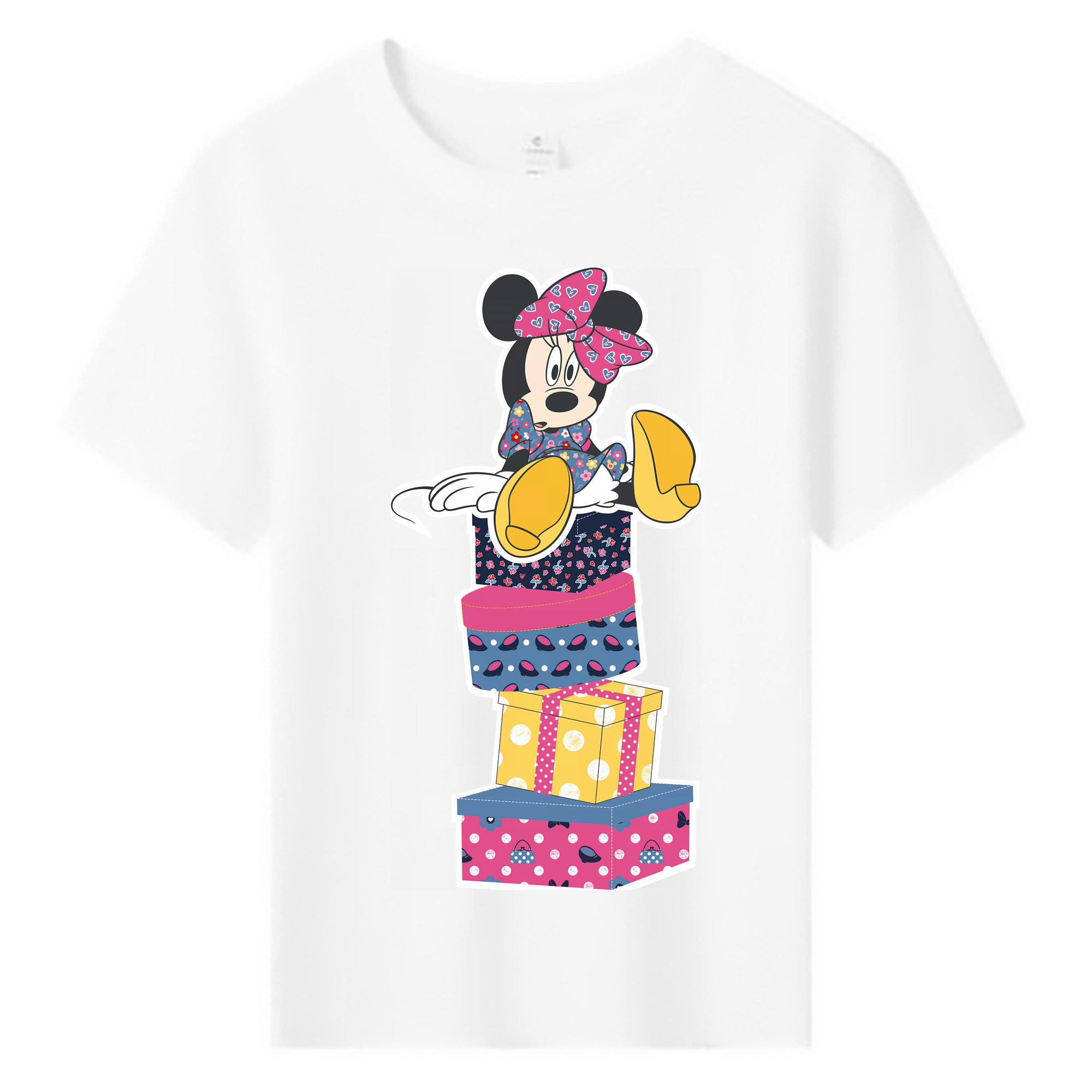 （画像用） ミッキーマウス Mickey Mouse 綿100％キッズTシャツ（フロントプリント）