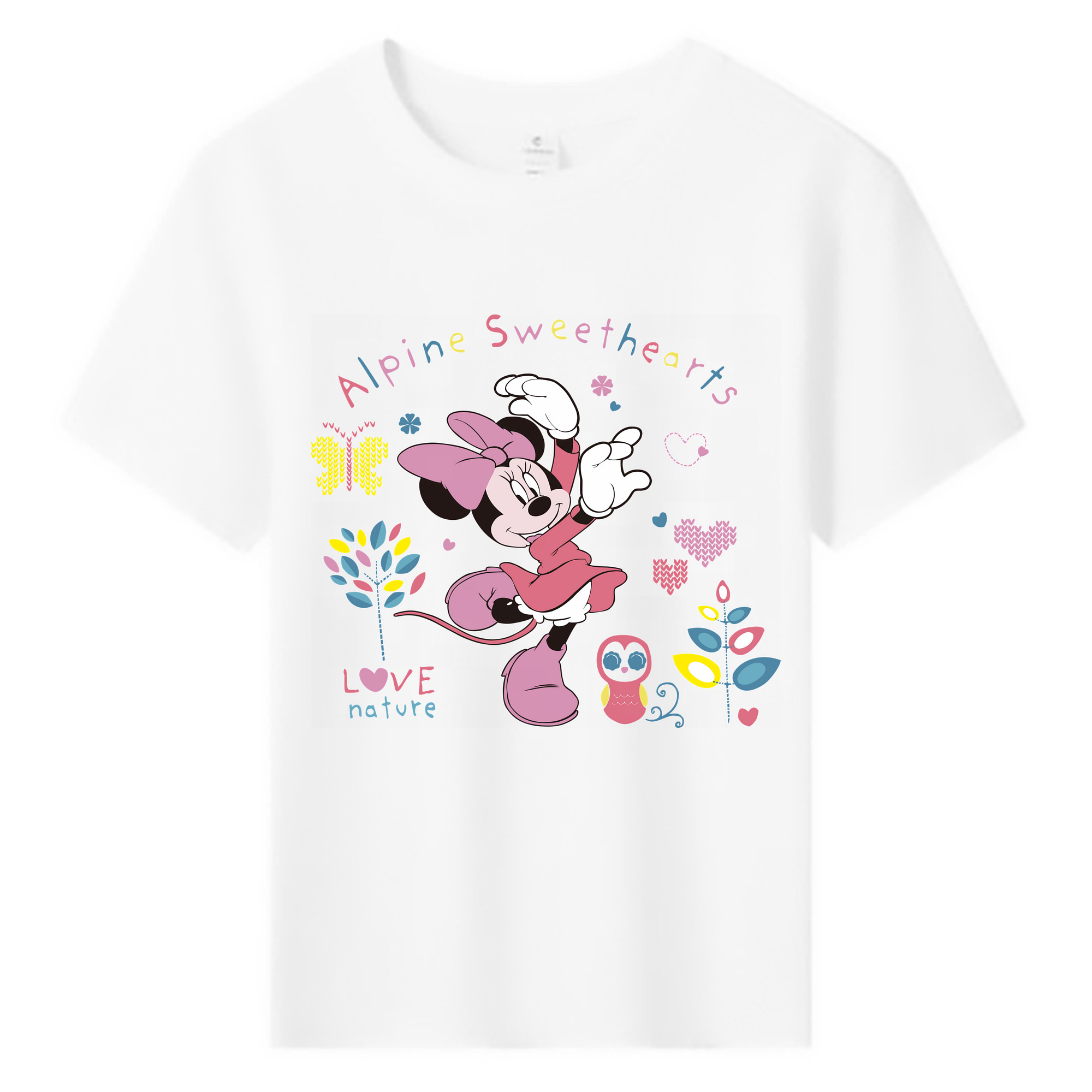（画像用） ミッキーマウス Mickey Mouse 綿100％キッズTシャツ（フロントプリント）