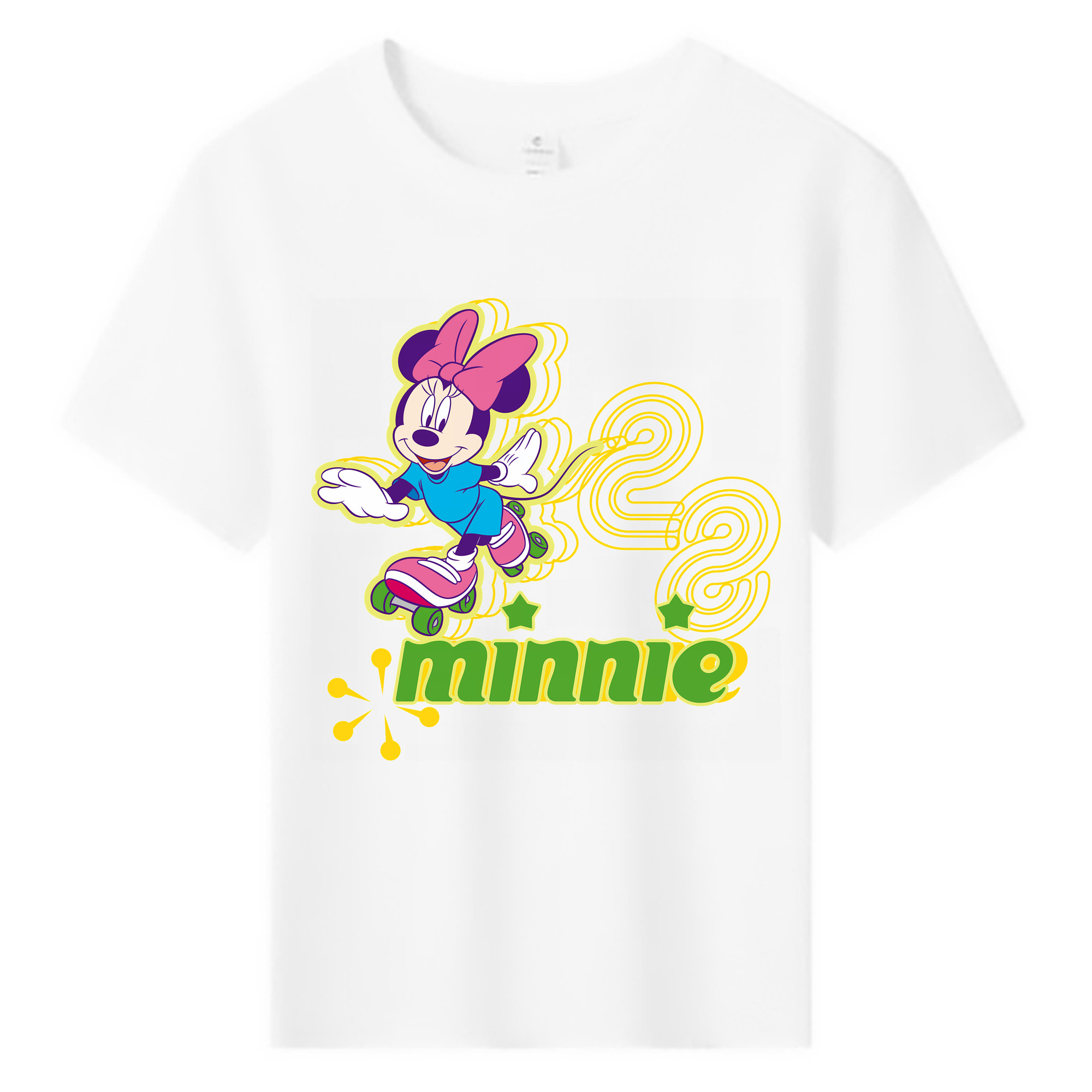 （画像用） ミッキーマウス Mickey Mouse 綿100％キッズTシャツ（フロントプリント）