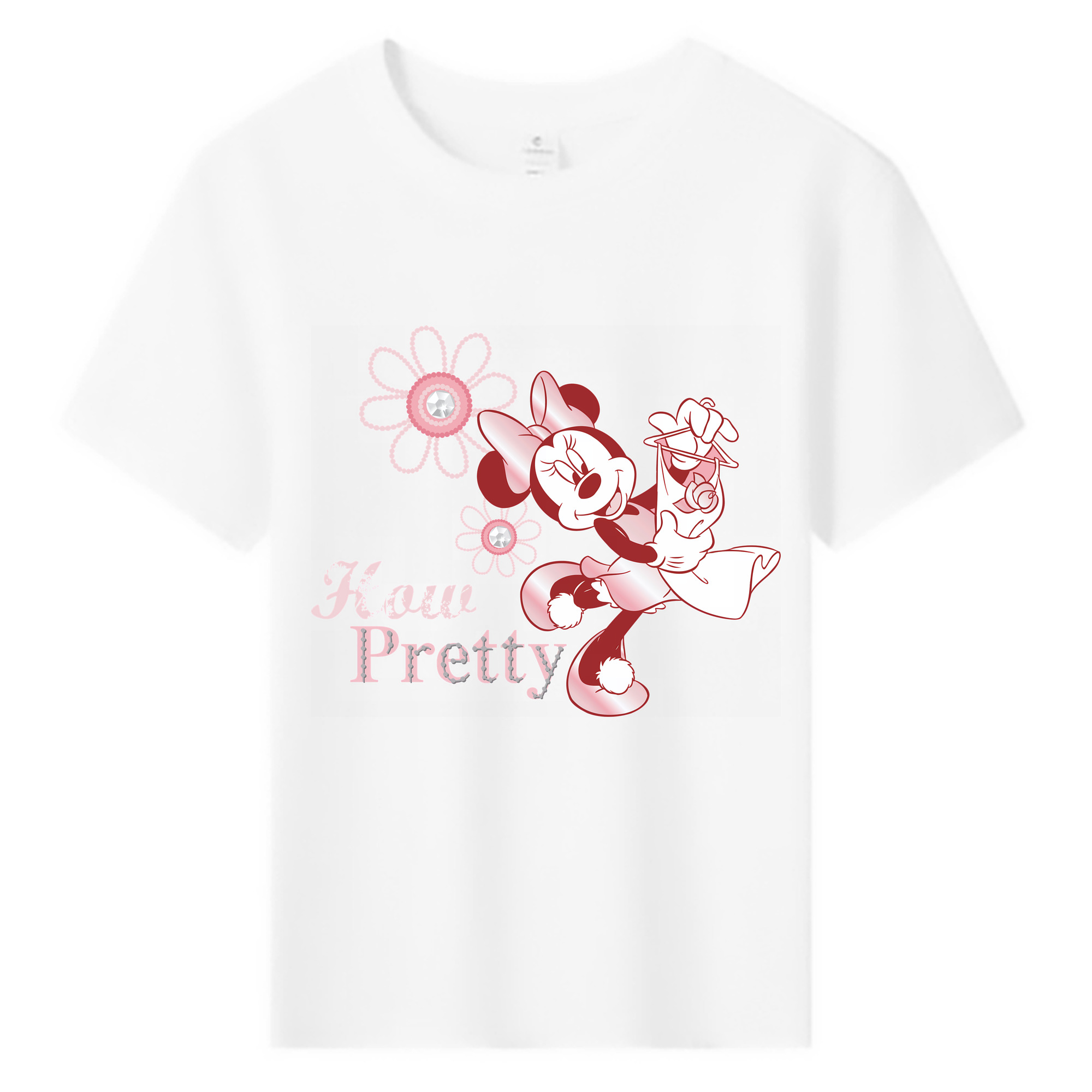 （画像用） ミッキーマウス Mickey Mouse 綿100％キッズTシャツ（フロントプリント）