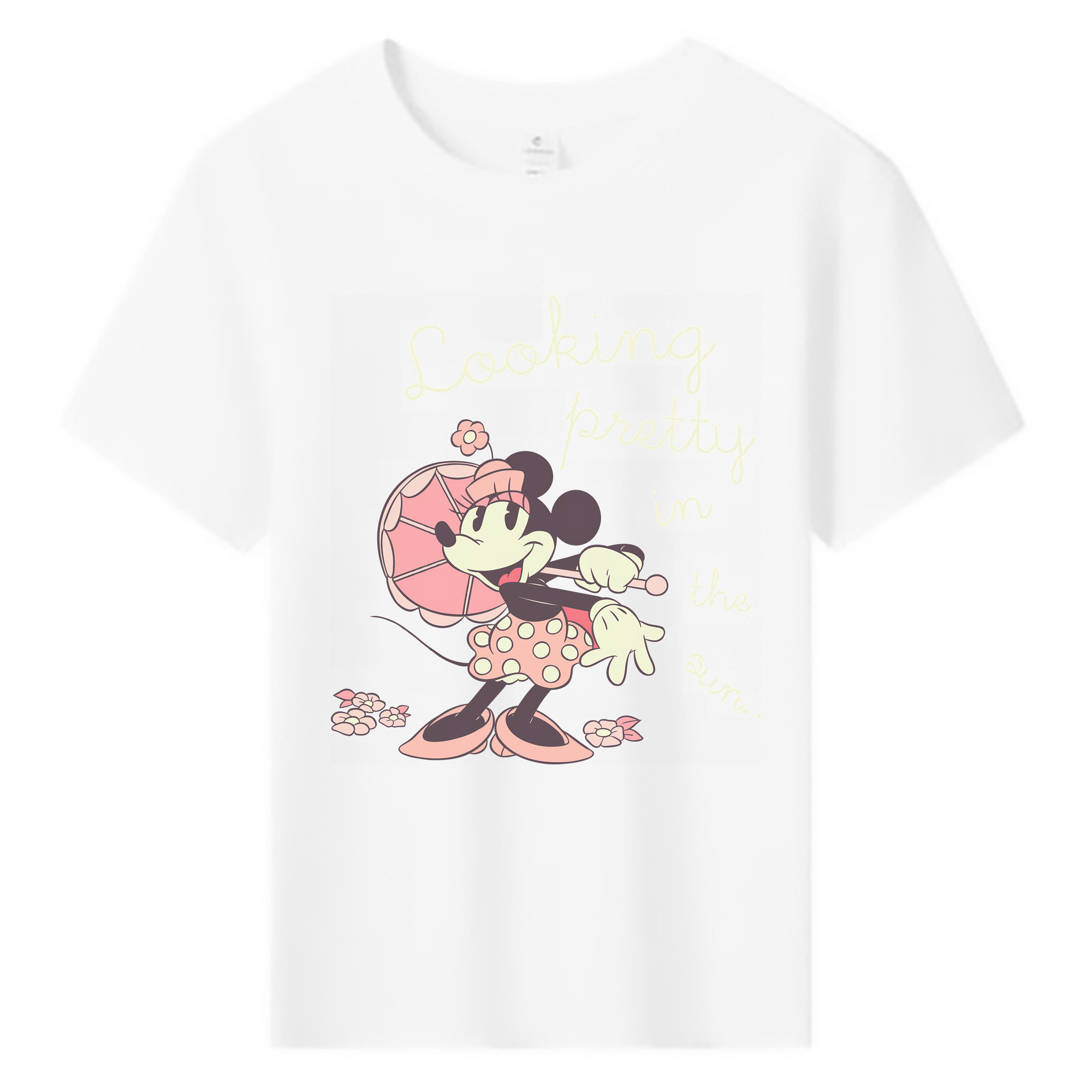 （画像用） ミッキーマウス Mickey Mouse 綿100％キッズTシャツ（フロントプリント）