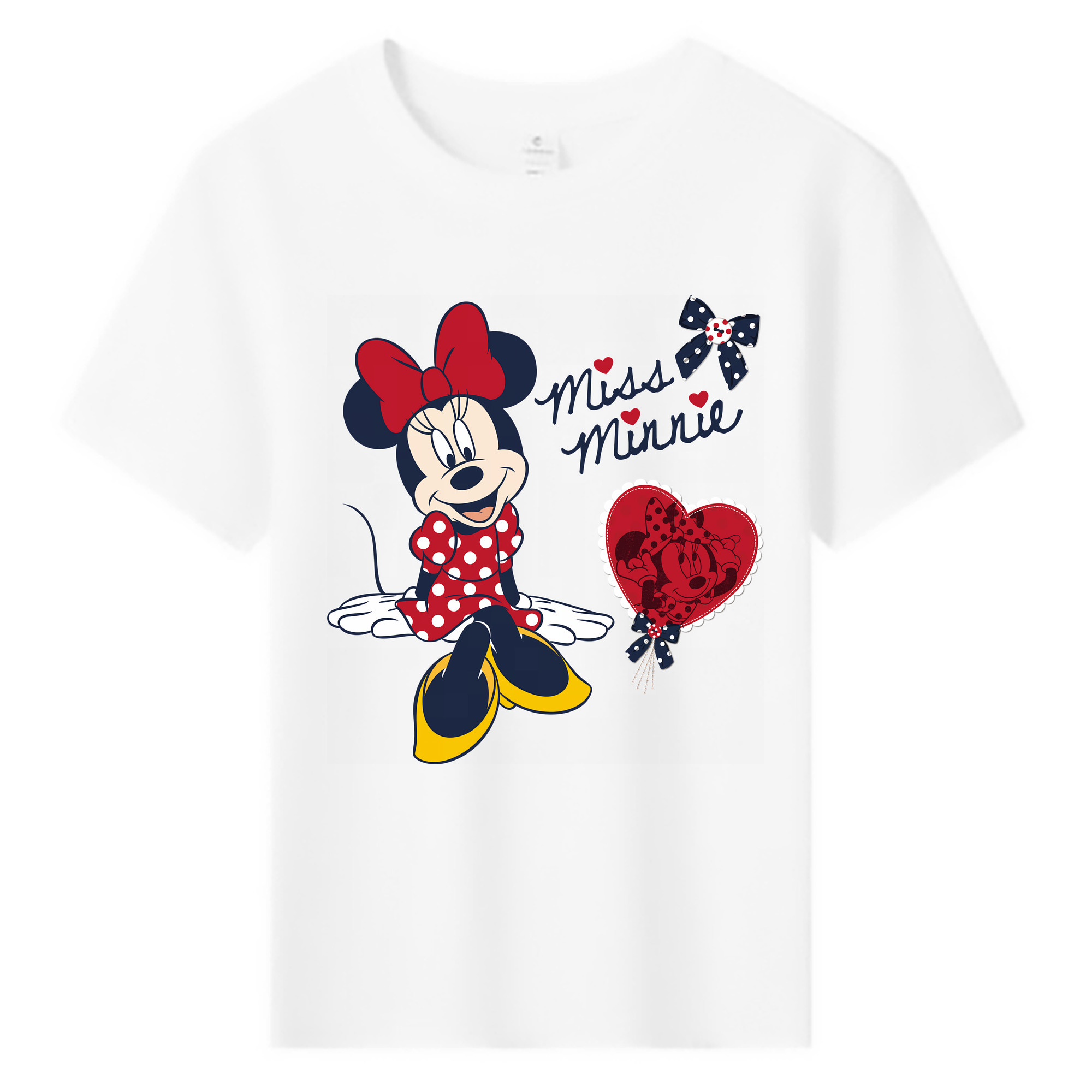 （画像用） ミッキーマウス Mickey Mouse 綿100％キッズTシャツ（フロントプリント）