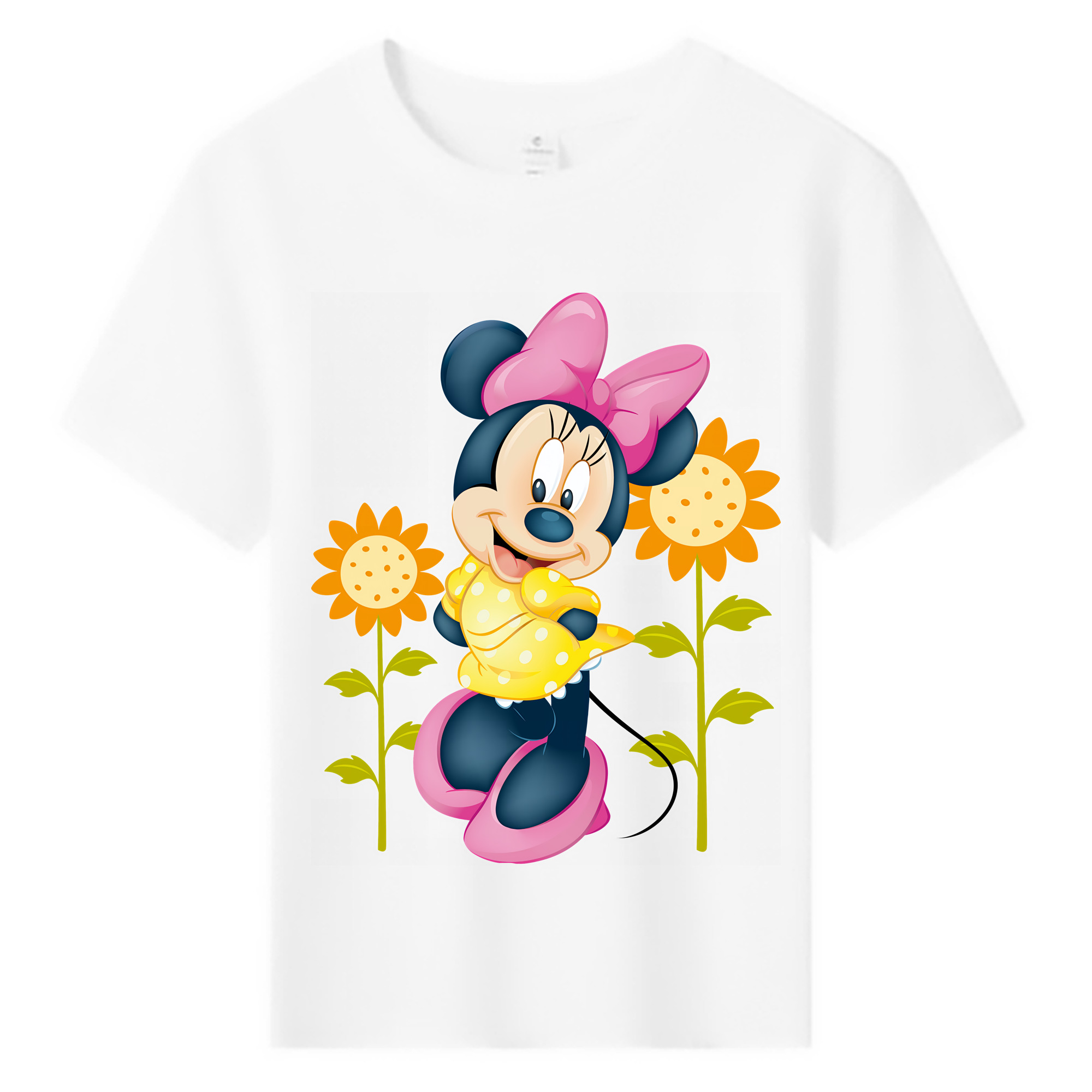 （画像用） ミッキーマウス Mickey Mouse 綿100％キッズTシャツ（フロントプリント）